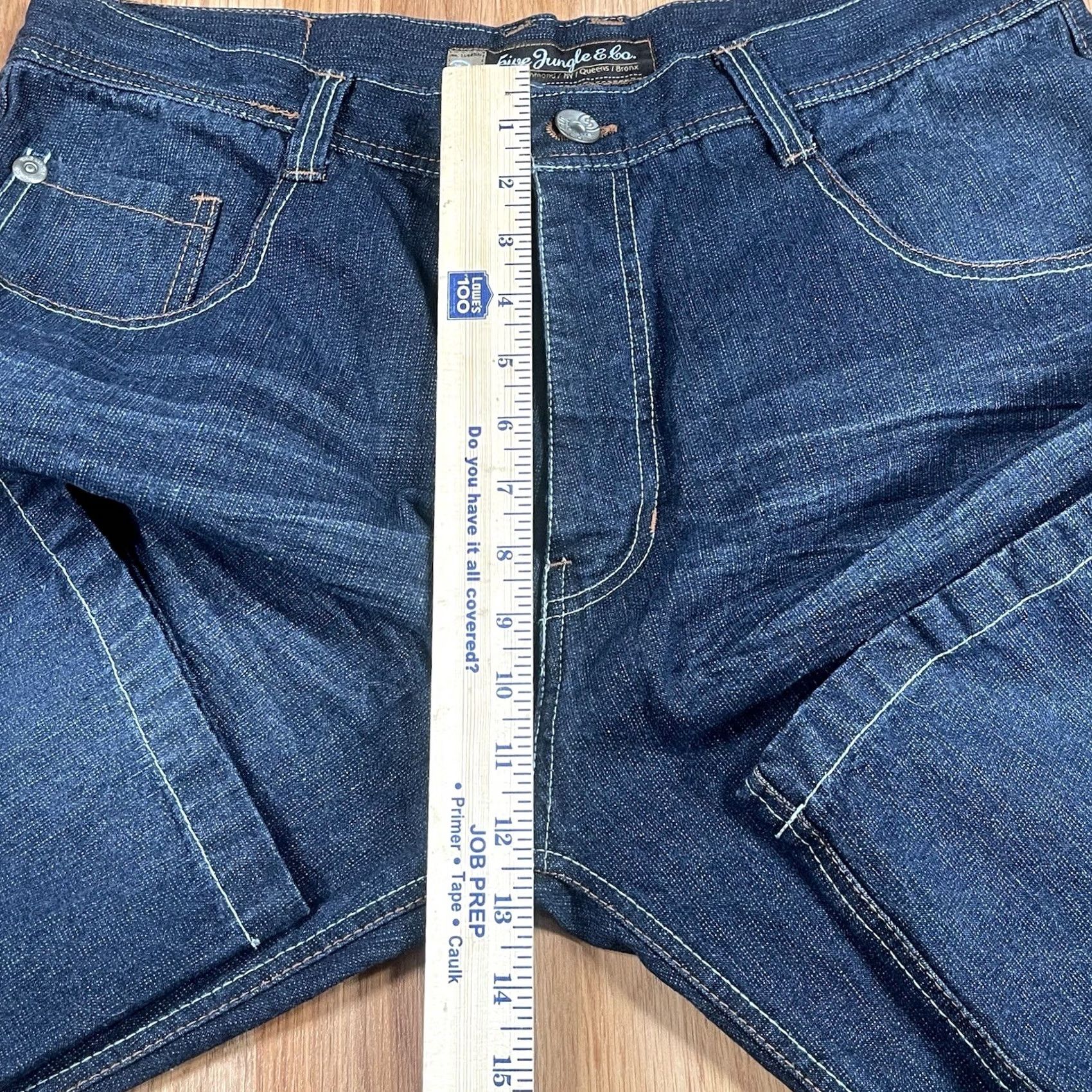 Denime 5ive Jungle & Co. Jeans Men’s Size 38Wx32L Straight Leg Blue Wash Denim Long Size US 38 / EU 54 - 6 Thumbnail
