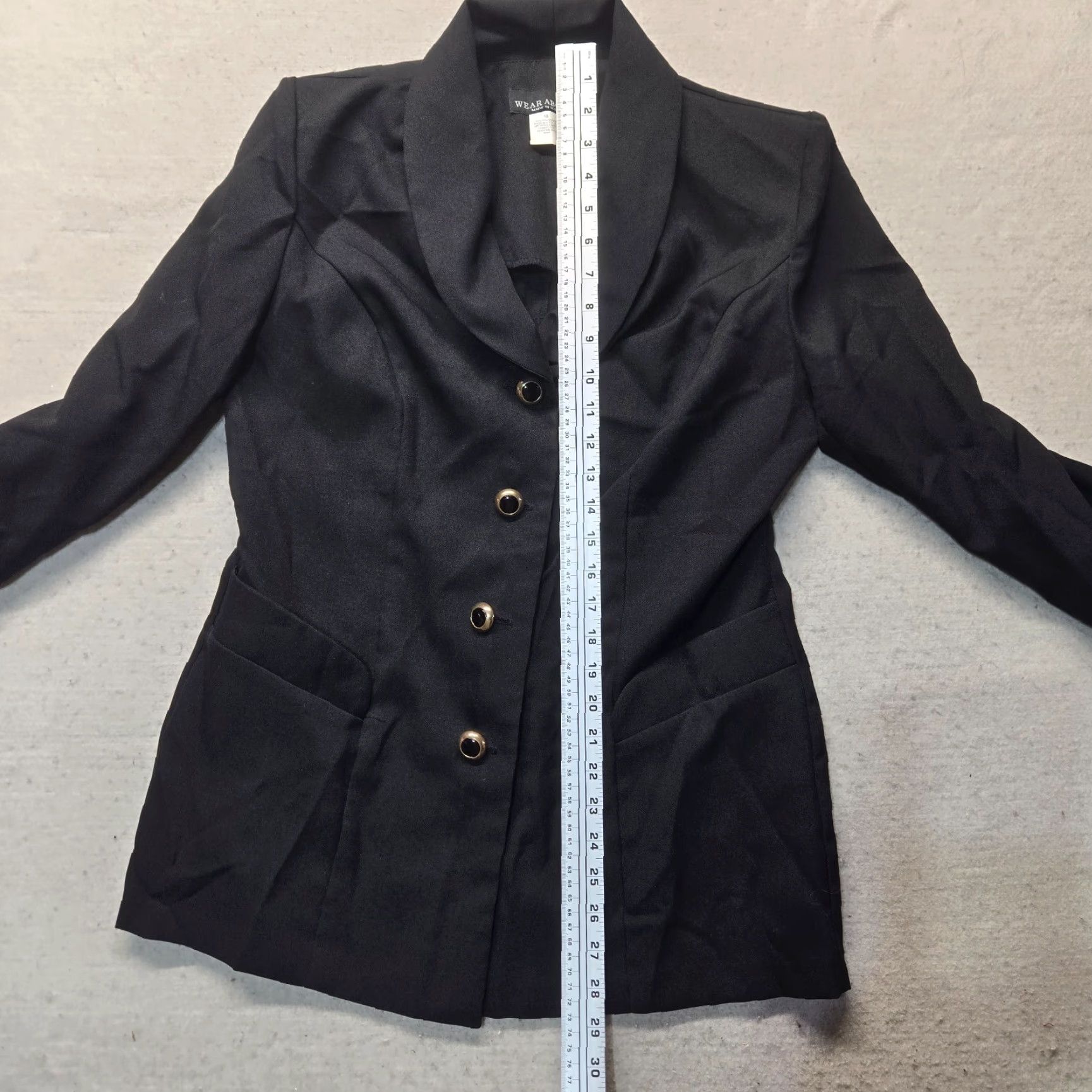 Vintage VINTAGE Wear Abouts Jacket Women's Black 12 Classic Event Office Career Size XL / US 12-14 / IT 48-50 - 7 Thumbnail