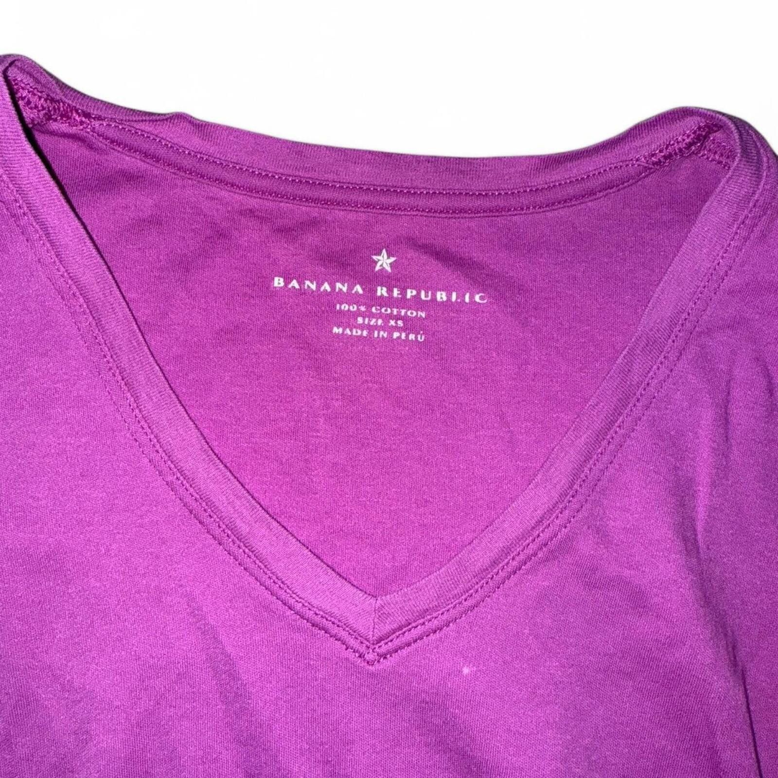 Banana Republic Banana Republic Women's Purple T-Shirt Size XS / US 0-2 / IT 36-38 - 2 Thumbnail
