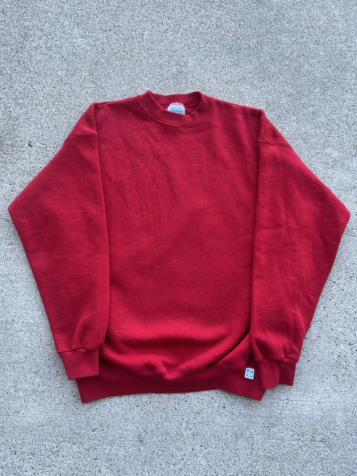 National Athletic Goods × Russell Athletic Vintage 90s’ Red Blank Discus Athletic Sweatshirt Size M / US 6-8 / IT 42-44 - 1 Thumbnail