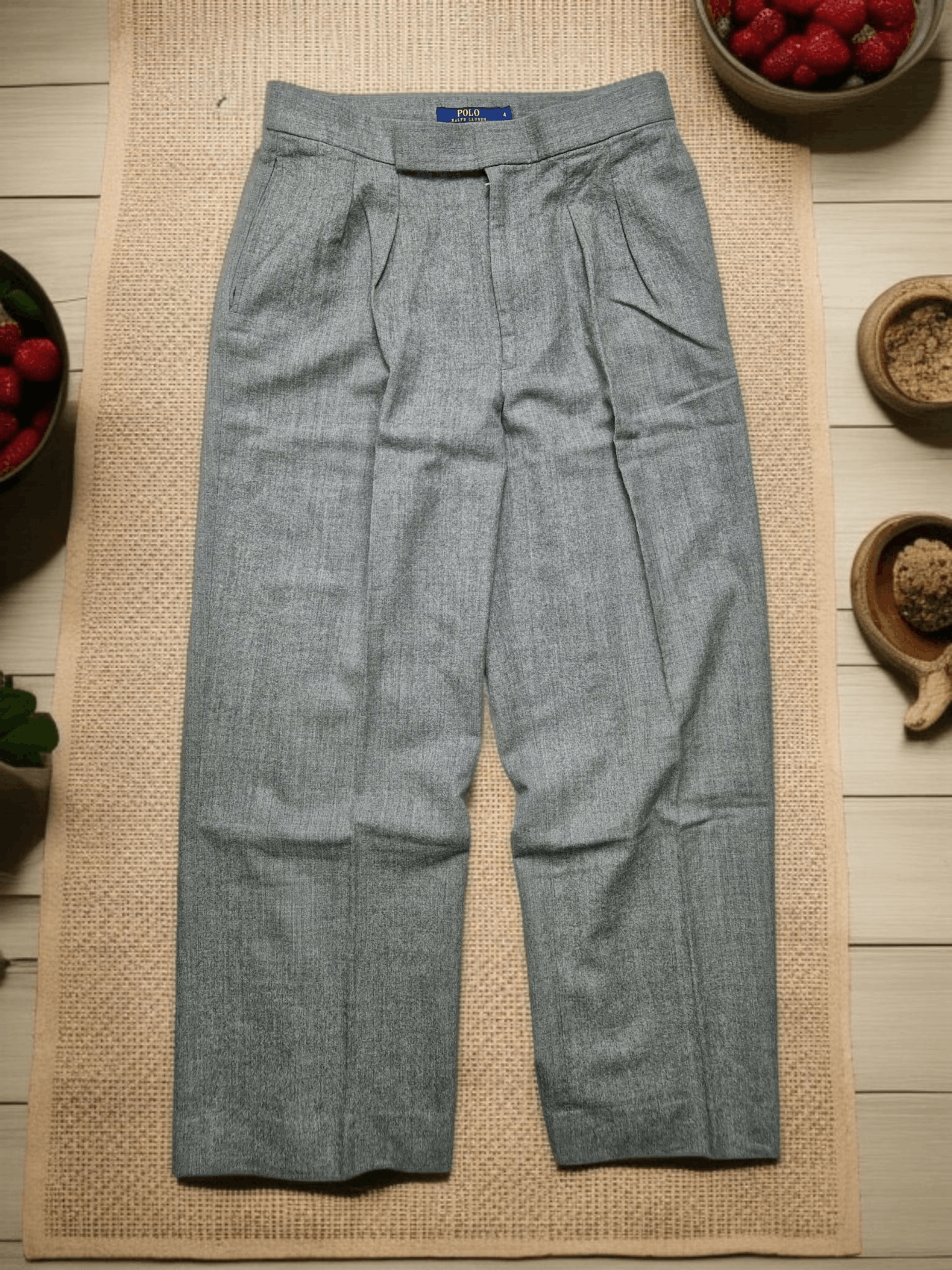 Polo Ralph Lauren Polo Ralph Lauren Pleated Wool Herringbone High Waist Size 27" / US 4 / IT 40 - 7 Thumbnail