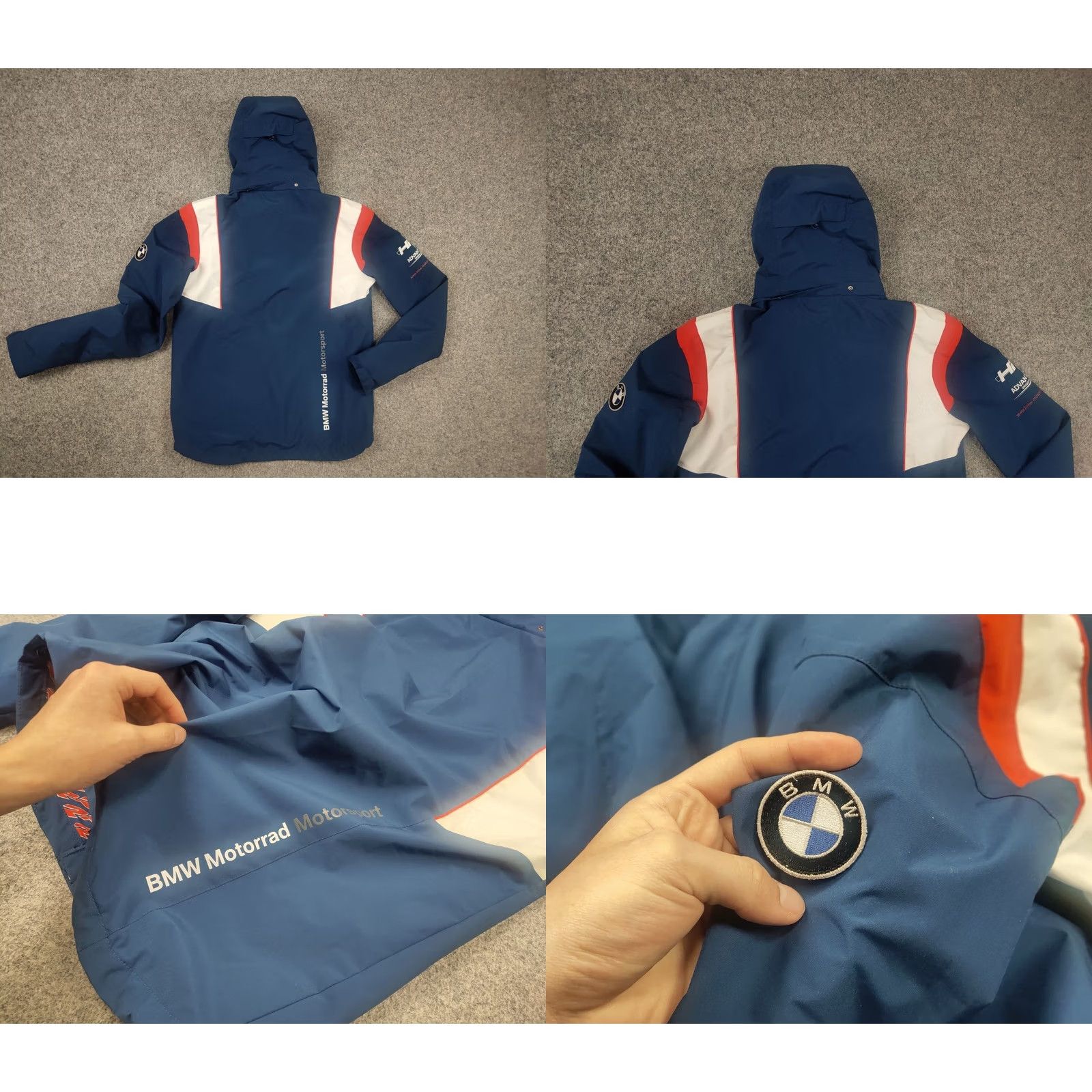 BMW BMW Motorrad Motorsport Racing Blue Logo Hooded Jacket Team Track Windbreaker Mens S Blue Logo Racing Size US S / EU 44-46 / 1 - 8 Thumbnail