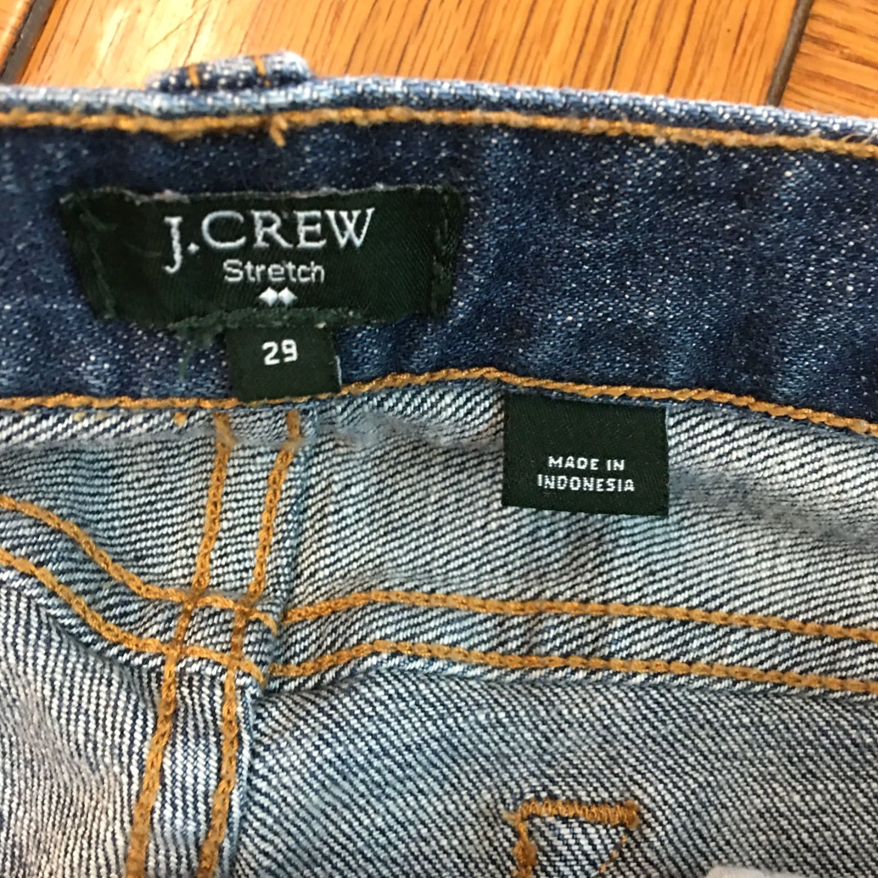 J.Crew J.Crew Toothpick Jeans Womens Straight Jeans 5-Pocket Denim Blue Size 29 31 Inseam 32 Waist 32 Belt Loops Size 29" - 6 Thumbnail