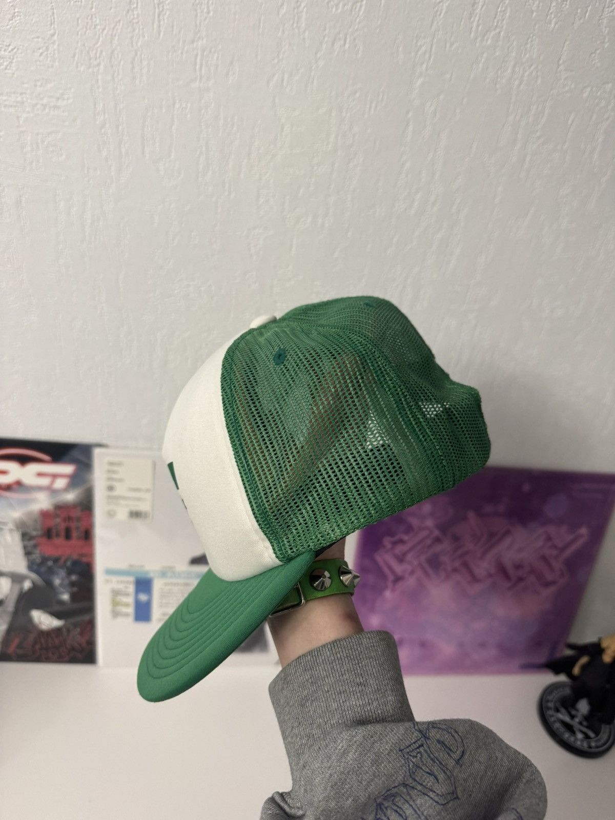 DC DC Shoes Green White Logo Trucker Cap streetwear Y2K Size ONE SIZE - 3 Thumbnail