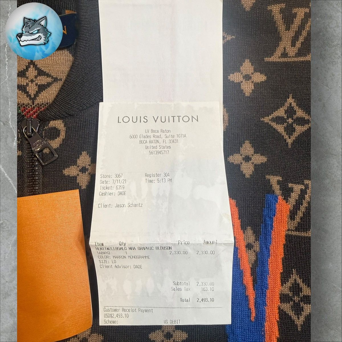 Louis Vuitton × NBA Louis Vuitton x NBA Graphic Blouson Sweater size Large Size US L / EU 52-54 / 3 - 16 Thumbnail