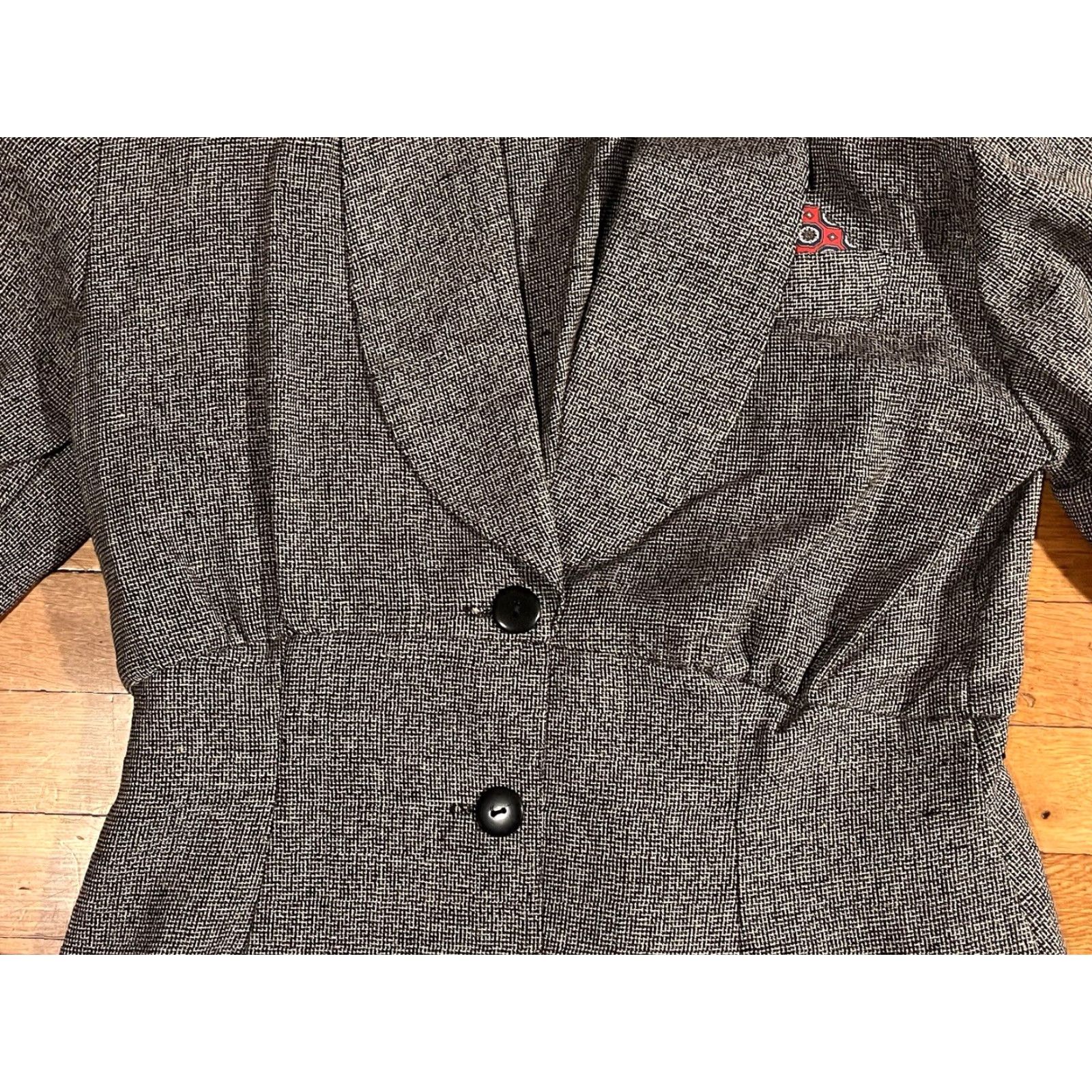 Vintage VINTAGE Dawn Joy Fashions Blazer Women's 13-14 Black White Check USA Blazer Women's 13-14 Check USA Vintage Dawn Joy Fashions Blazer Size XL / US 12-14 / IT 48-50 - 3 Thumbnail