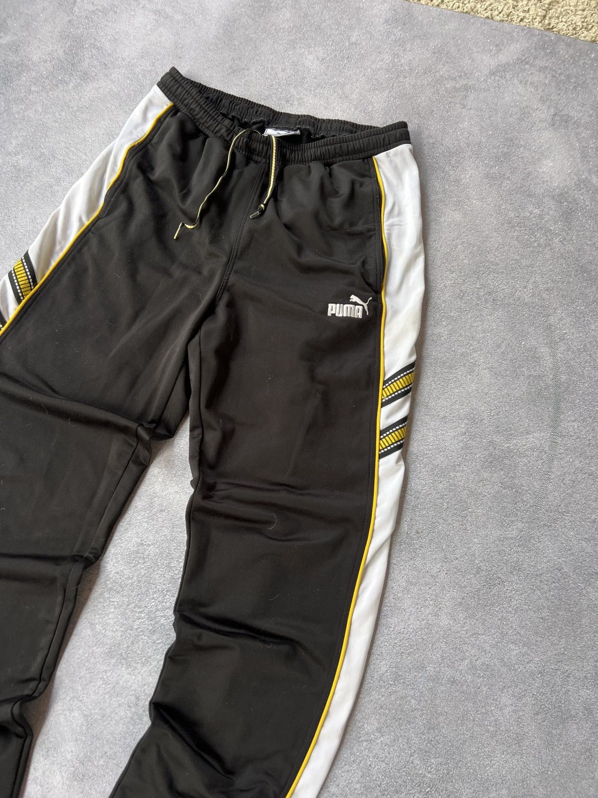 Puma 🐾 Vintage Puma Track Pants L — Black / Side Stripes / Zip Cu Size US 34 / EU 50 - 5 Thumbnail