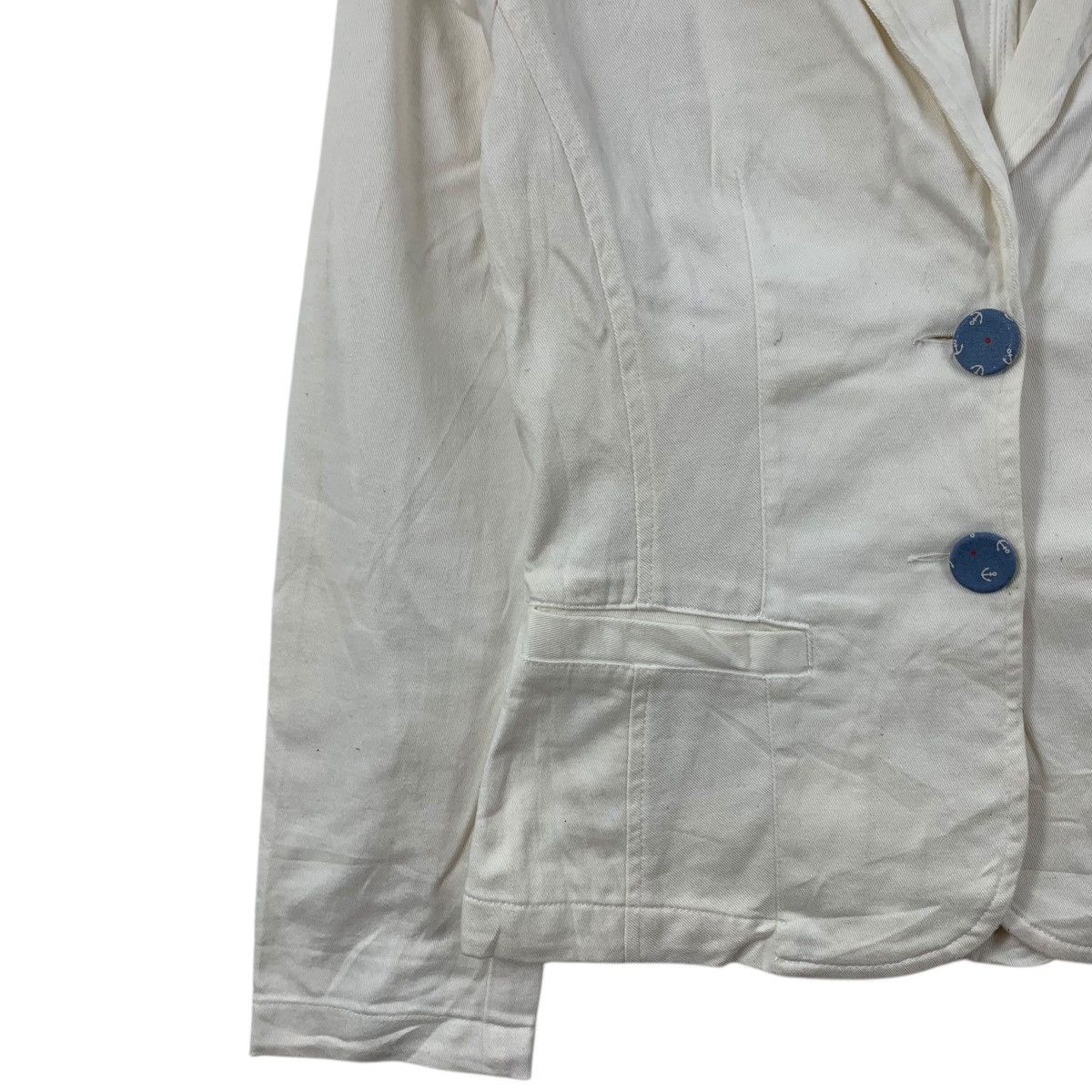 Zara ZARA White Plain Blazer Coat Jacket Size M / US 6-8 / IT 42-44 - 5 Thumbnail