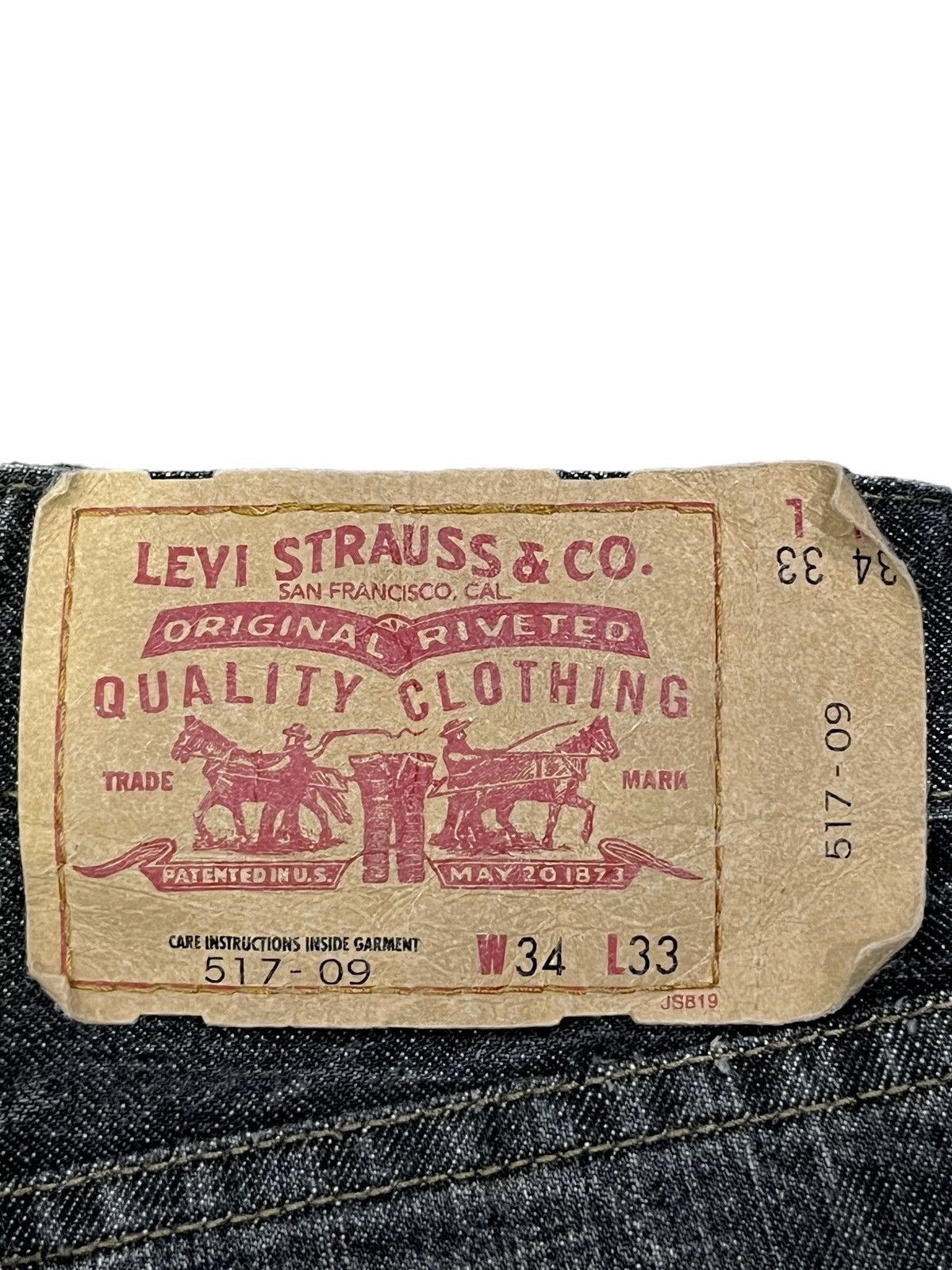 Levi's Vintage Clothing Levi's Vintage 517 FLARE Japan Black Clawmark Distressed Size US 32 / EU 48 - 7 Thumbnail