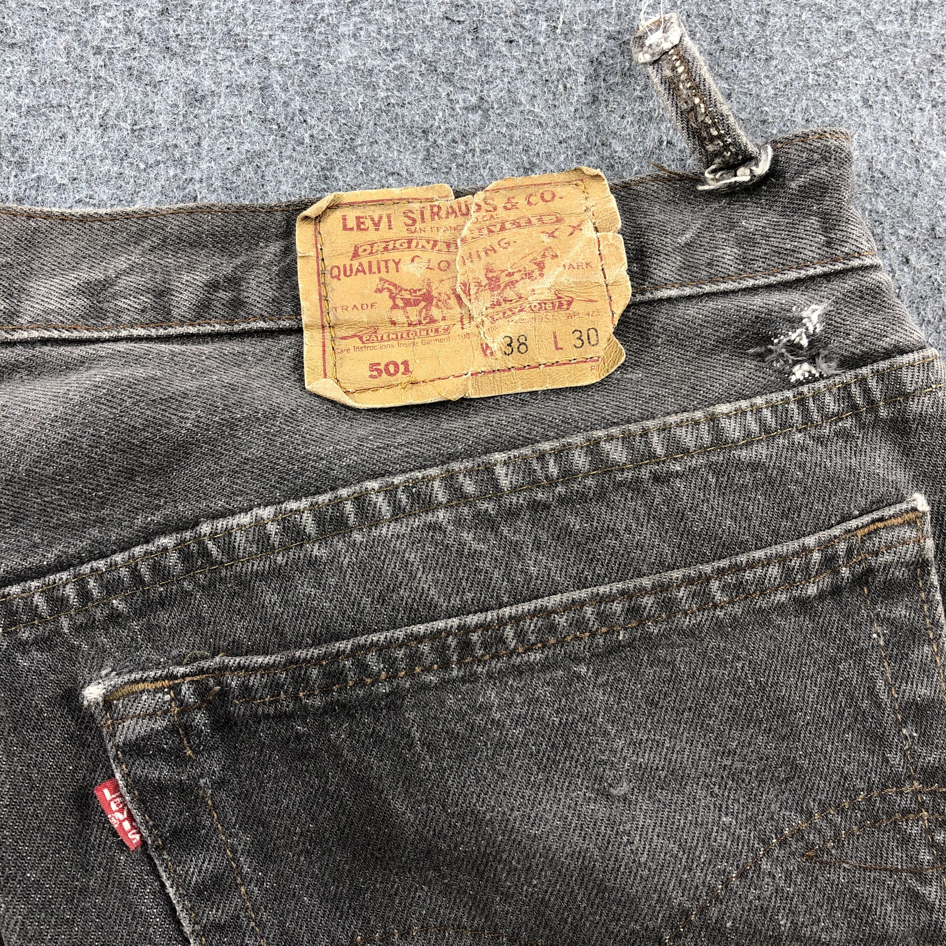 Levi's 90s Vintage Distress Levis 501 Jeans-JM1643 Size US 38 / EU 54 - 6 Thumbnail