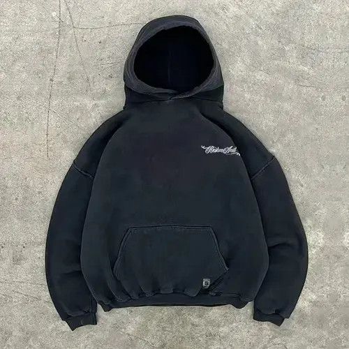 Other Mikami x Miyo Black washed retro solid color loose hoodie Size US L / EU 52-54 / 3 - 5 Thumbnail