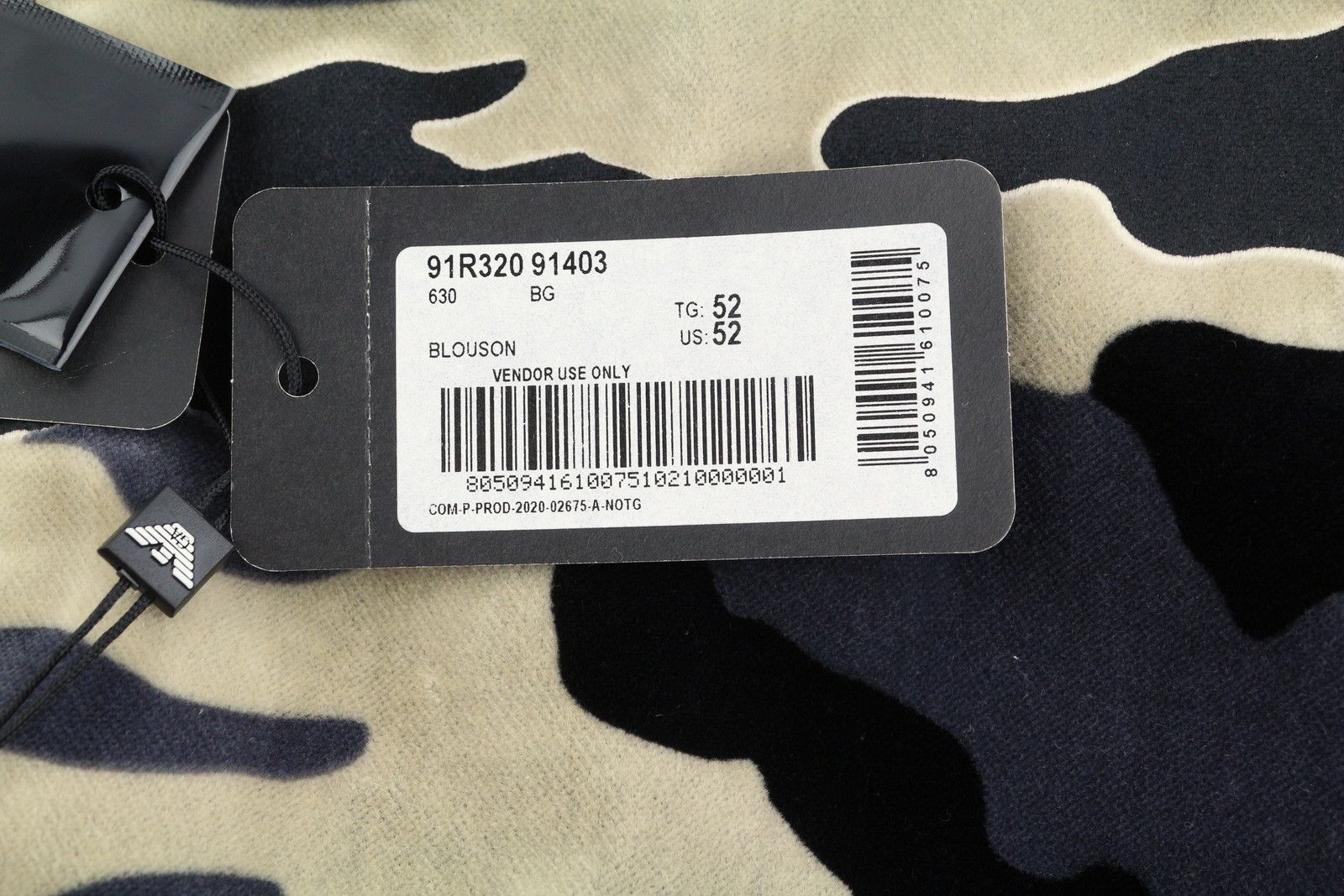 Emporio Armani EU52 Camo Soft Padded Bomber Full Zip 86774 Size US L / EU 52-54 / 3 - 9 Thumbnail