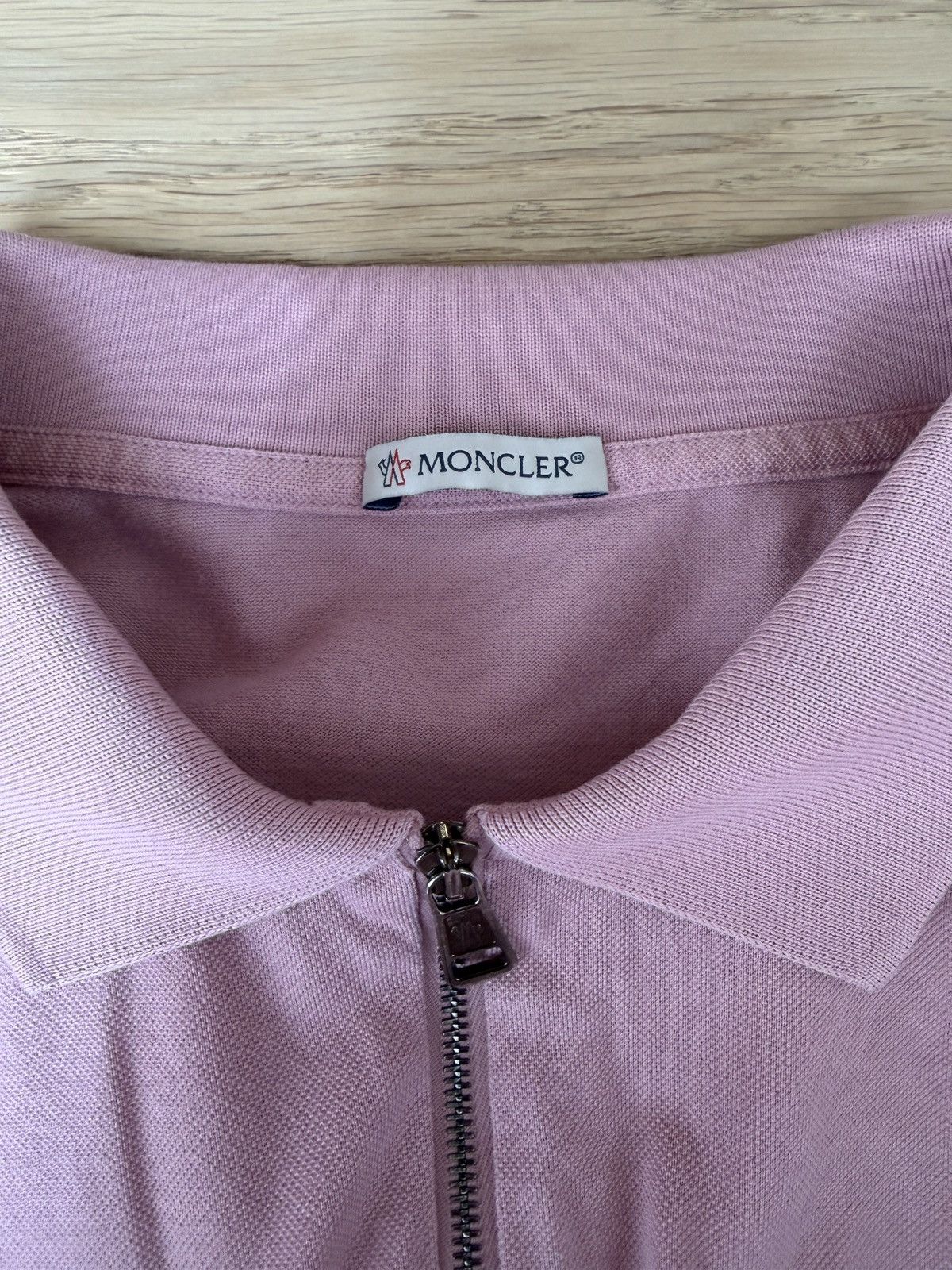 Moncler Moncler Pink Zip Polo Size US XL / EU 56 / 4 - 3 Thumbnail