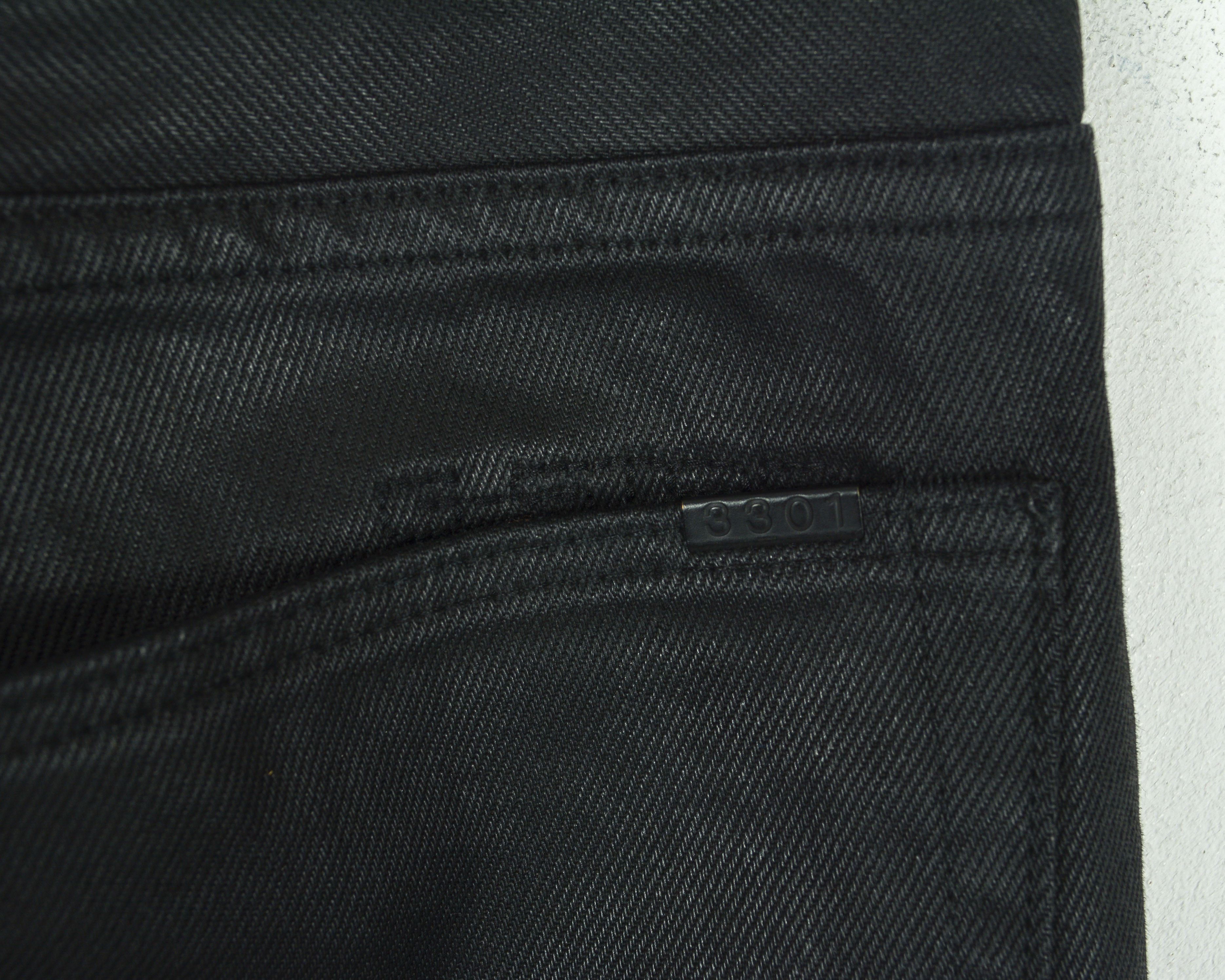 G-Star 3301 LOW TAPERED W32 L32 Waxed Jeans Denim Pants India Size US 32 / EU 48 - 5 Thumbnail