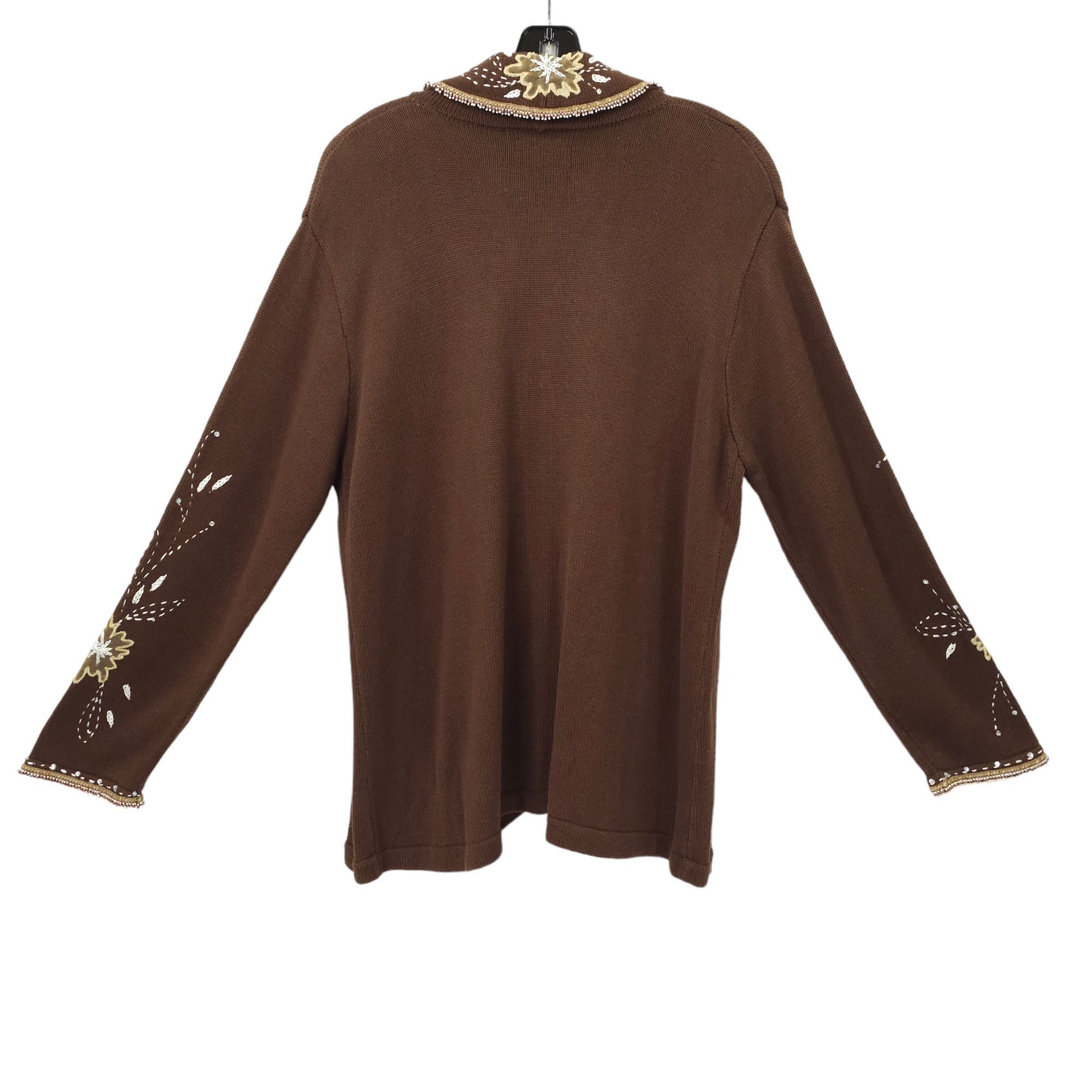 Other Sweater Sweater Embroidered Beaded Cowl Neck Cardigan Womens Size XL / US 12-14 / IT 48-50 - 2 Thumbnail