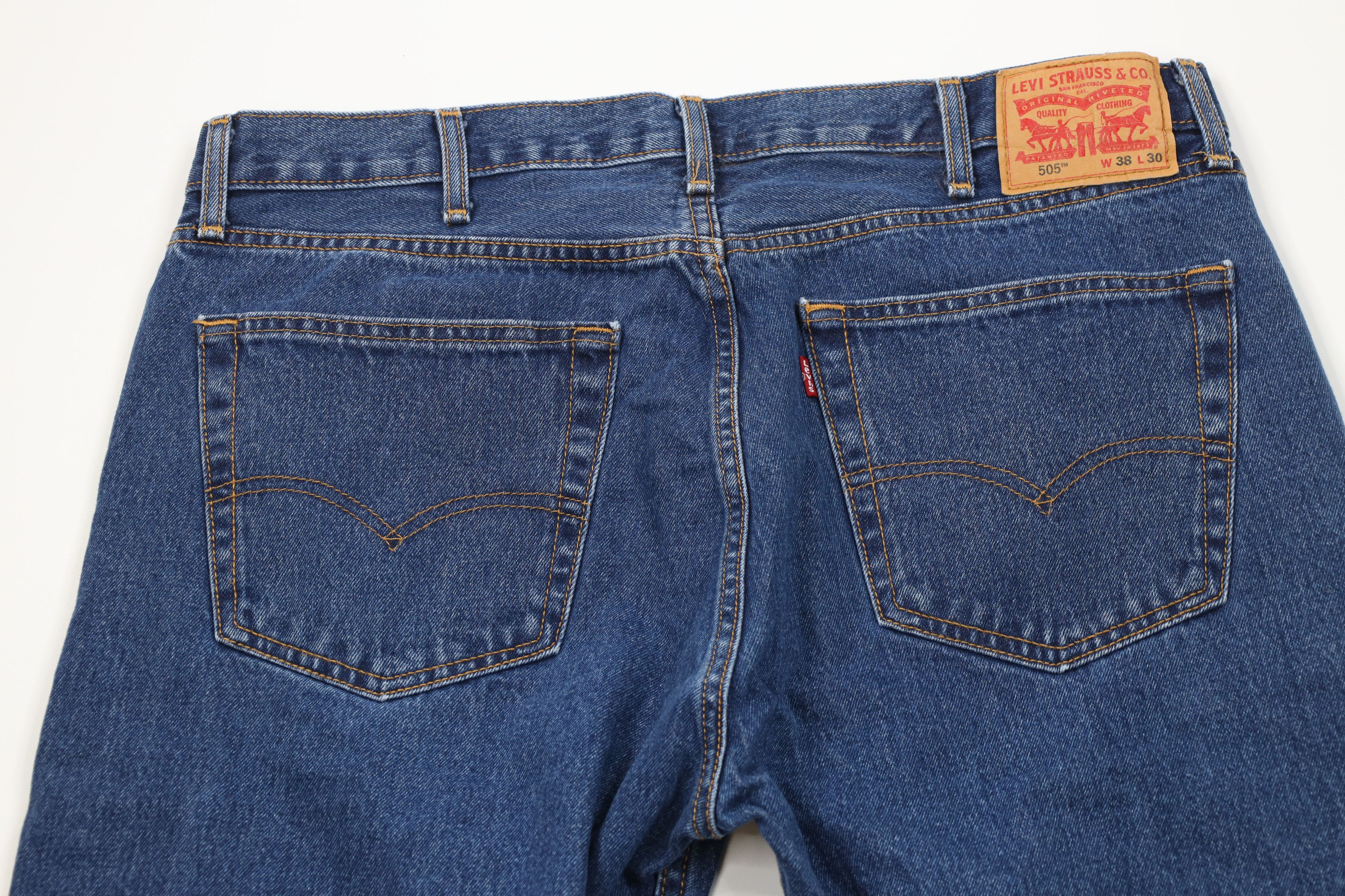 Levi's Vintage Y2K Levis 505 Regular Straight Leg Denim Jeans Blue Size US 38 / EU 54 - 11 Thumbnail
