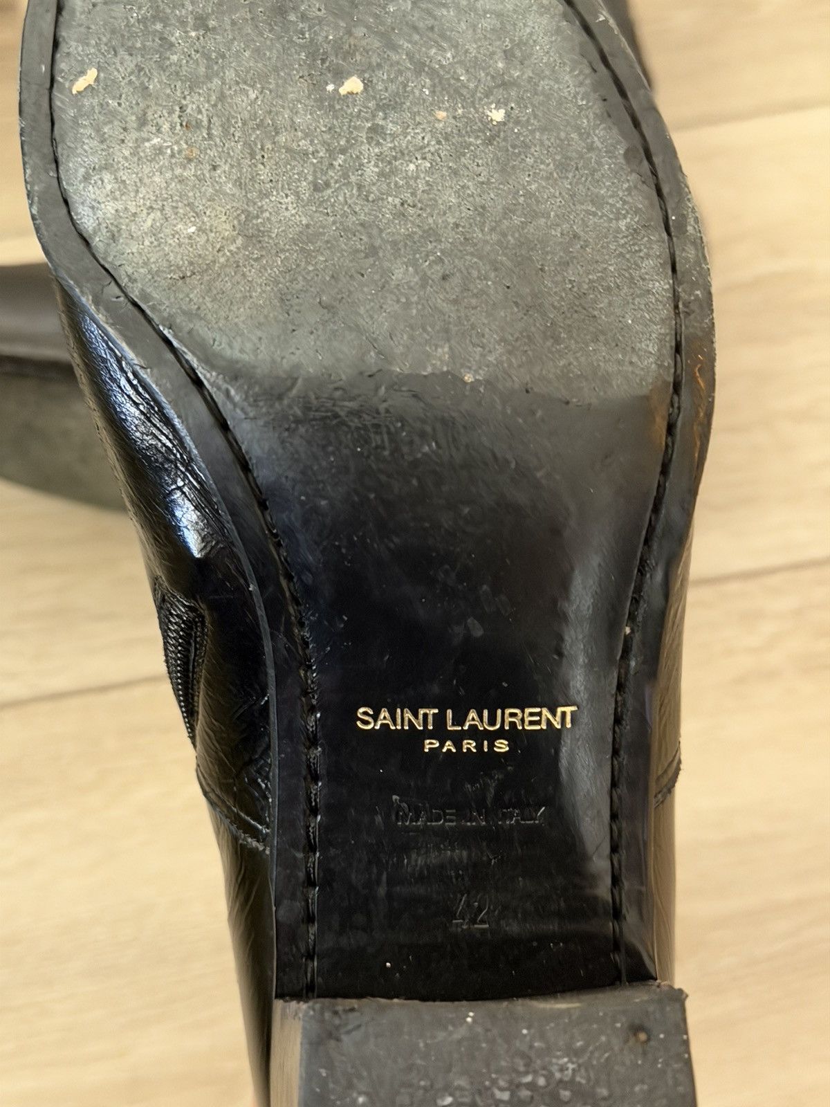 Saint Laurent Paris FW15 Crinkled Leather French 85 Boots 42 Size US 9 / EU 42 - 7 Thumbnail
