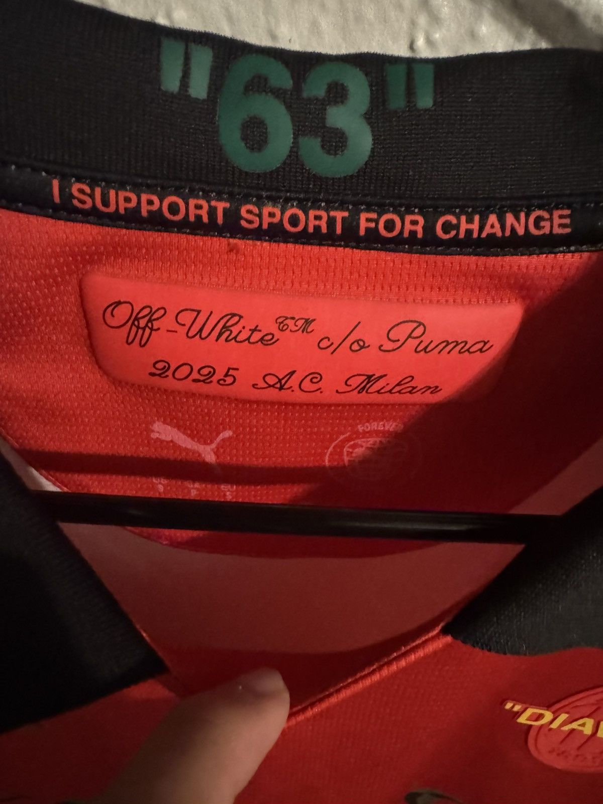 Off-White × Puma OFF-WHITE x AC Milan x Puma 2025 jersey Size US S / EU 44-46 / 1 - 2 Thumbnail