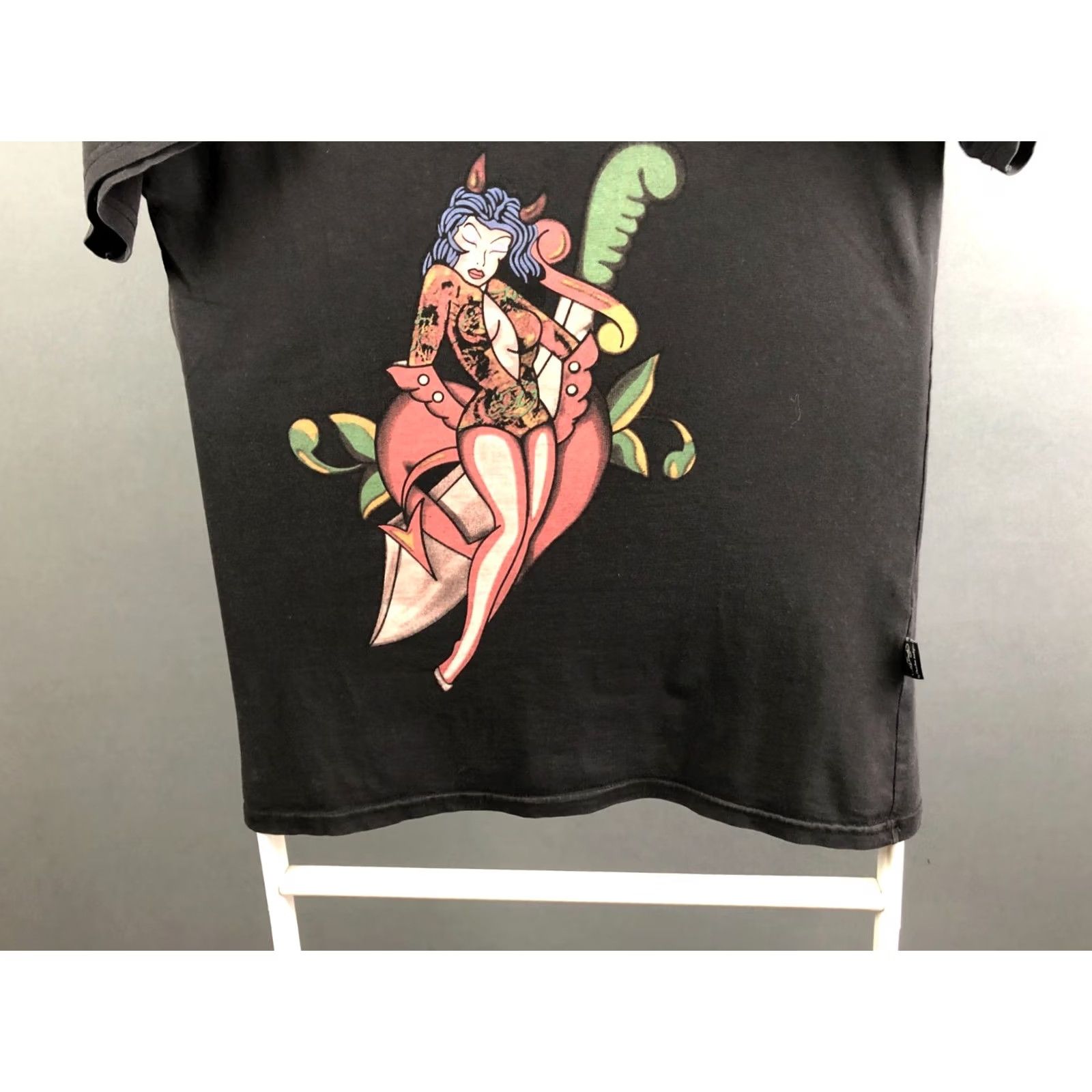 Ed Hardy Ed Hardy Womens Shirt Black Cotton Printed Size ONE SIZE - 7 Thumbnail