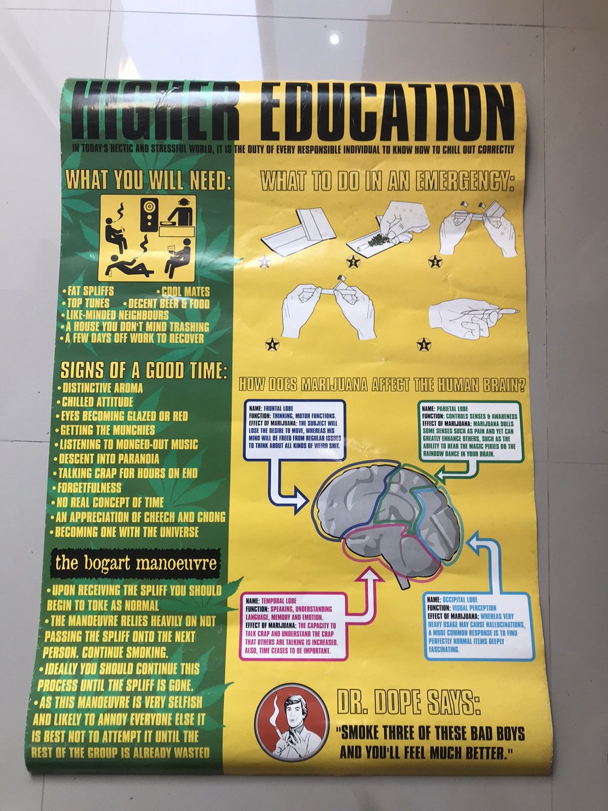 Hoodlamb × Hysteric Glamour Poster High Education Pot Weed Cannabis Marijuana made in Uk Size ONE SIZE - 19 Thumbnail