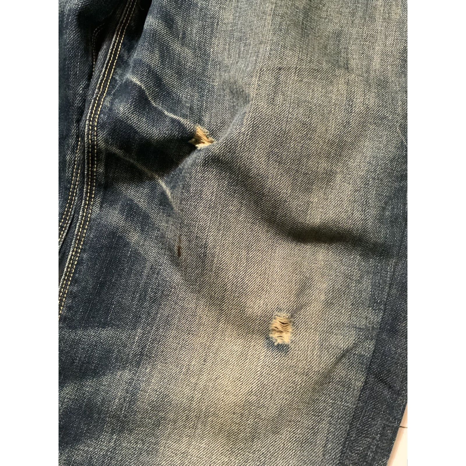 Ed Hardy VINTAGE Y2K Ed Hardy Christian Audigier 2009 Button Fly Classic Baggy Denim Jeans Sz. 38 Mens Blue Straight Denim 30in Inseam Size US 38 / EU 54 - 7 Thumbnail