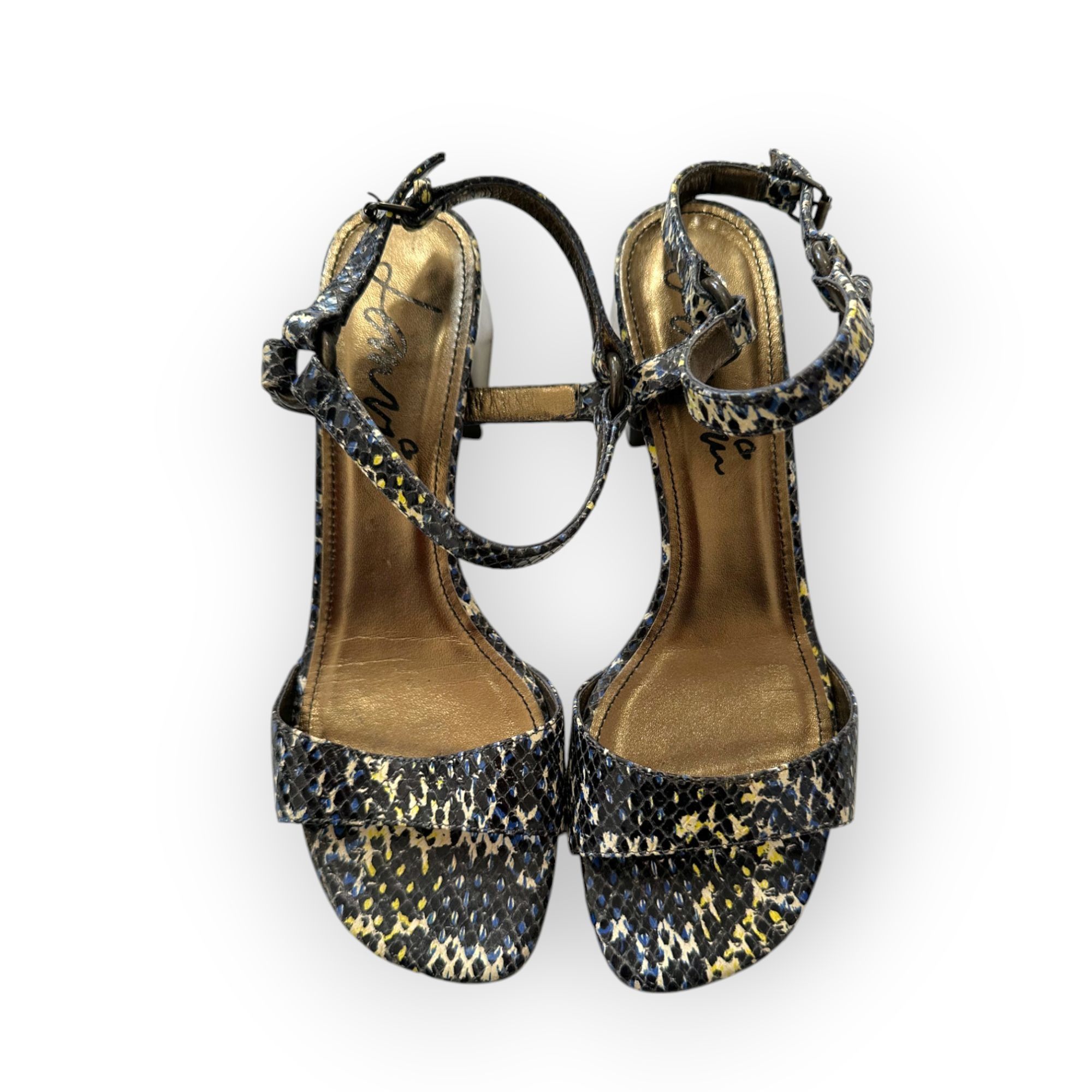 Lanvin Lanvin Paris Italian Snakeskin Block Heel Sandals in Box, S Size US 9 / IT 39 - 12 Thumbnail