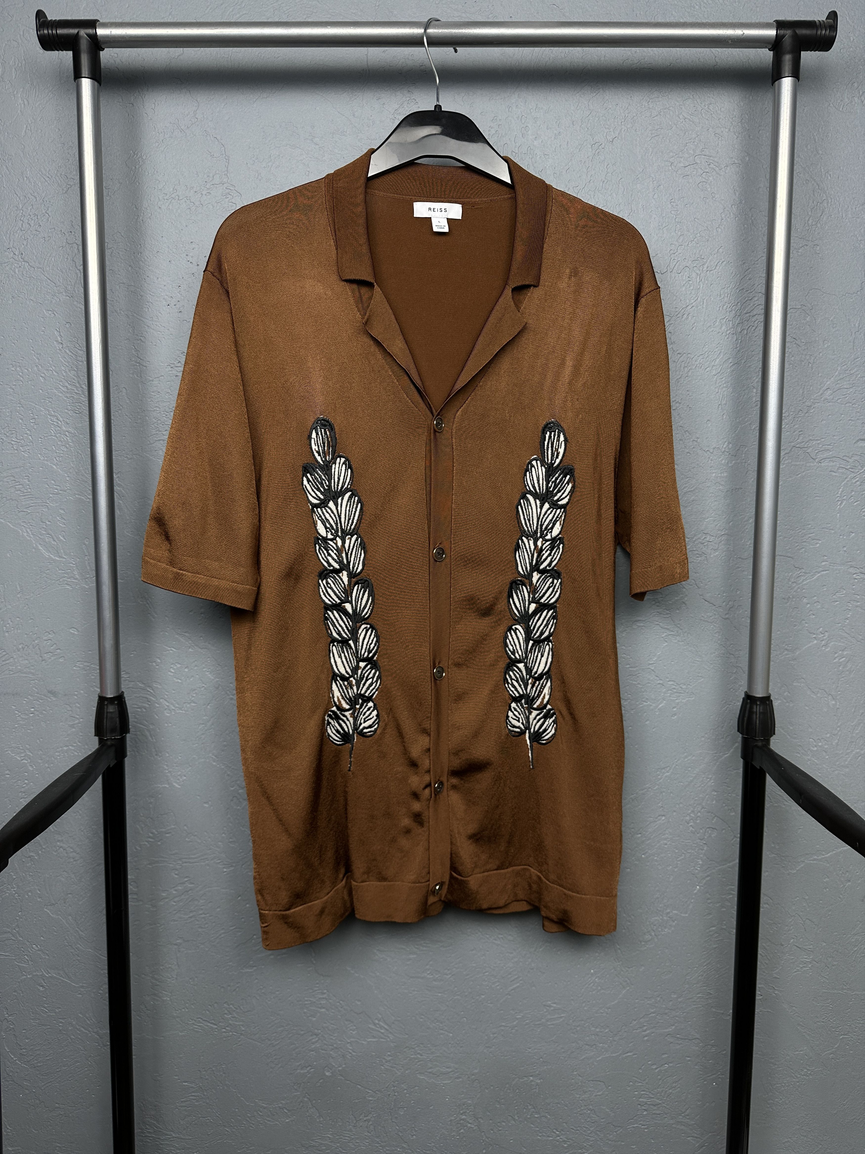 Reiss Reiss Mens Hawaiian Shirt Size US L / EU 52-54 / 3 - 1 Thumbnail