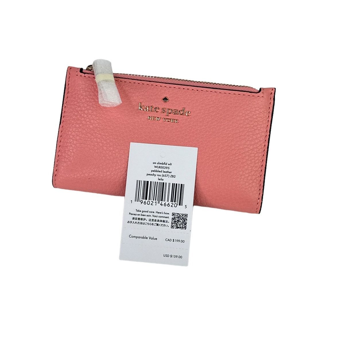 Kate Spade Kate Spade Leila Small Slim Bifold Wallet Peachy Rose Size ONE SIZE - 6 Thumbnail