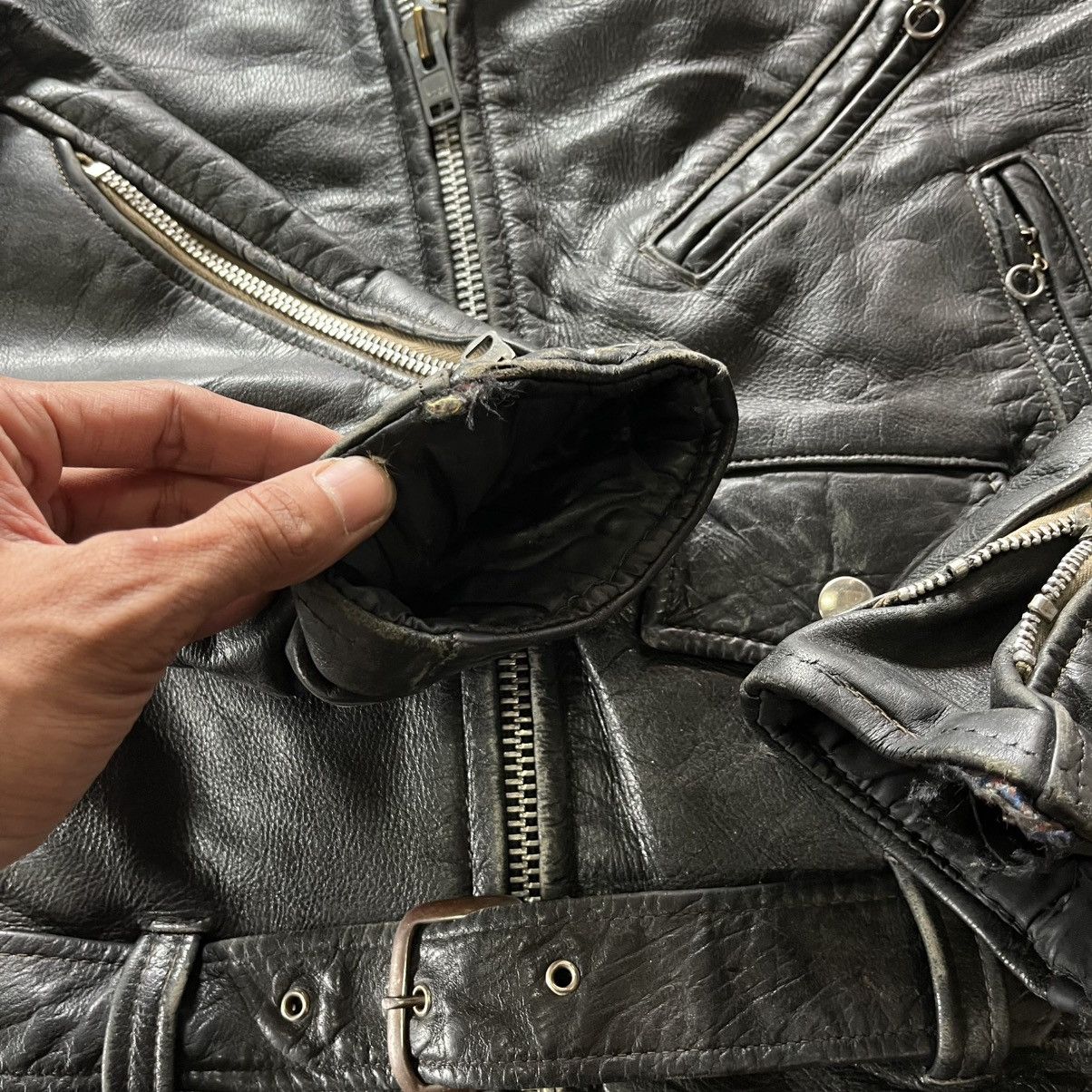 Excelled Vintage 60s 70s Excelled double riders leather jacket Size US L / EU 52-54 / 3 - 15 Thumbnail
