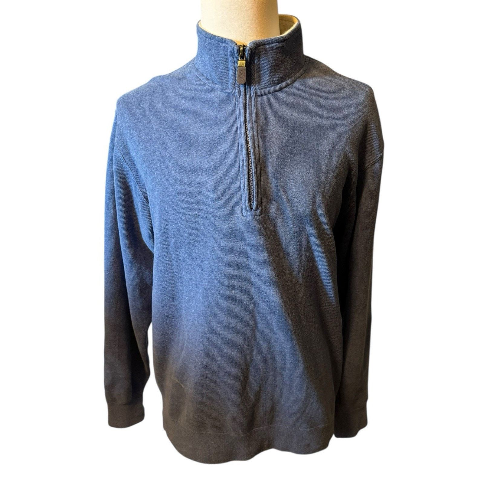 Orvis Orvis Blue Quarter Zip Pullover Sweater Men's Size Medium Size US M / EU 48-50 / 2 - 1 Thumbnail