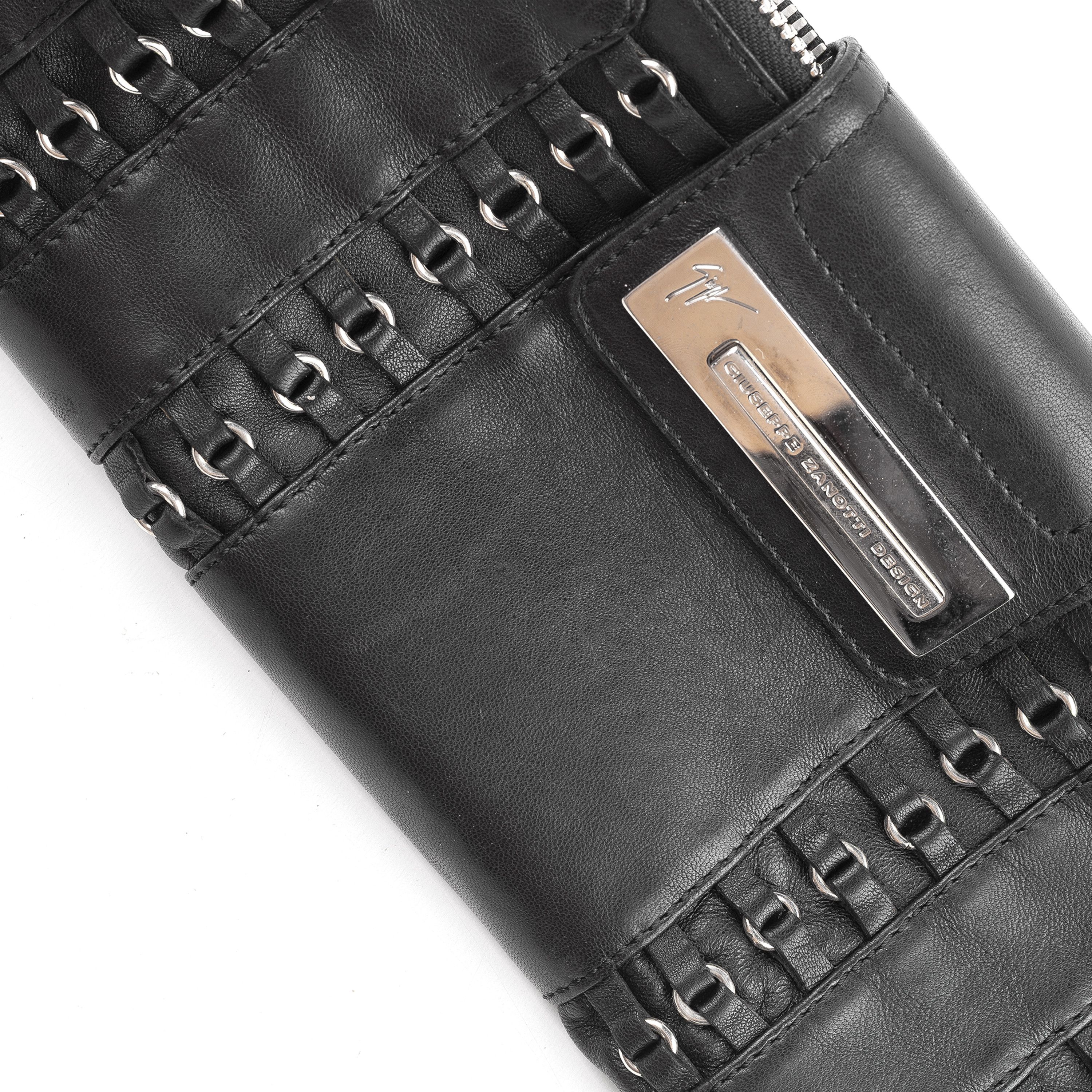 Giuseppe Zanotti Giuseppe Zanotti Vintage Black Leather Baguette Bag Size ONE SIZE - 5 Thumbnail