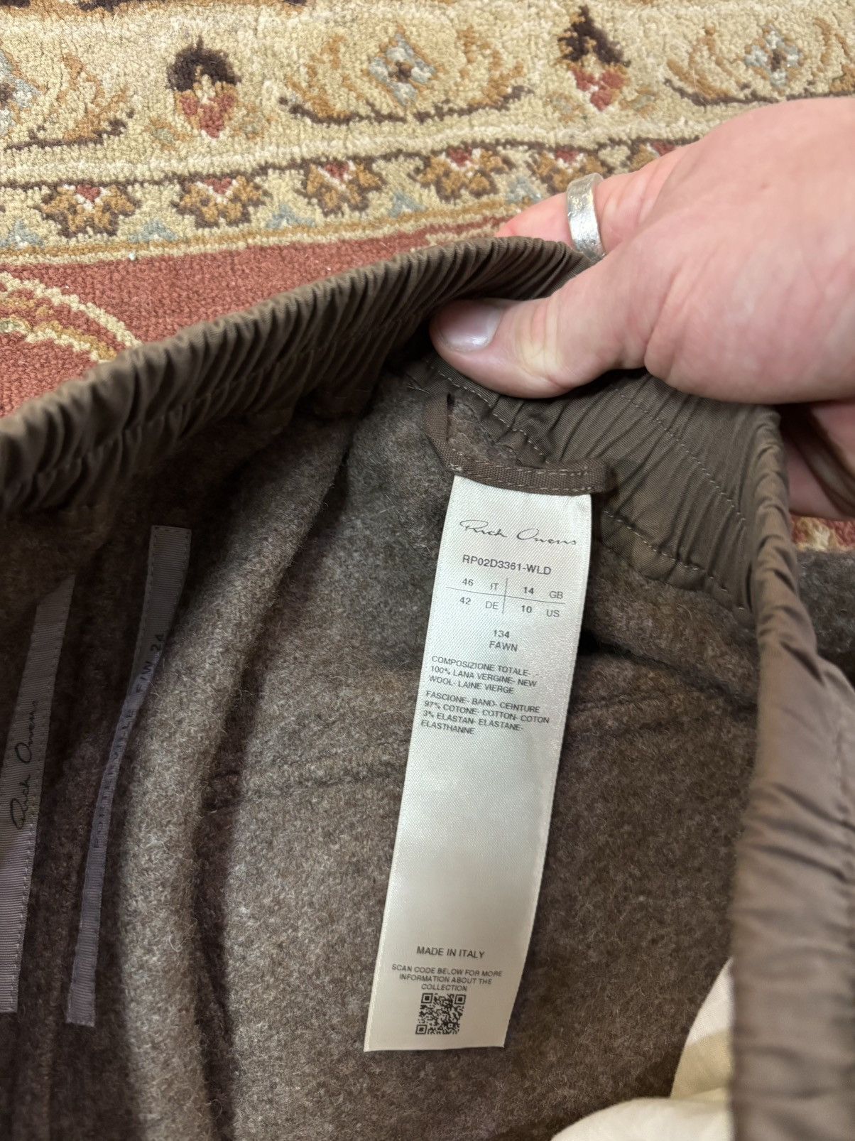 Rick Owens FW24 Rick Owens Porterville Bela Wool Fawn Pants Size US 36 / EU 52 - 5 Thumbnail