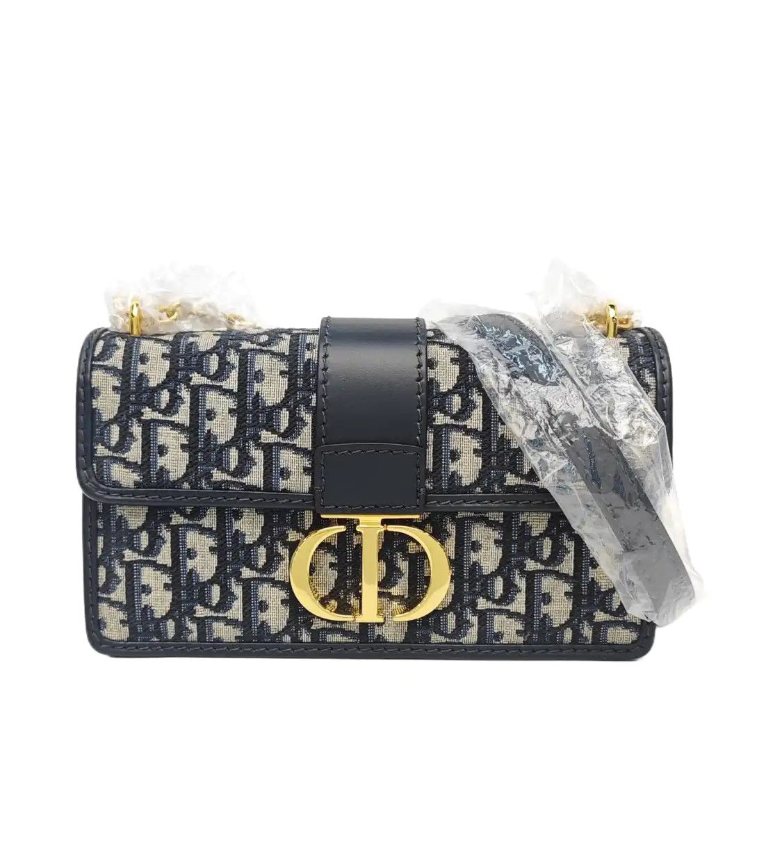 Dior DIOR 30 Montaigne East-West blue canvas monogram jacquard Montaigne bag shoulder Size ONE SIZE - 1 Thumbnail