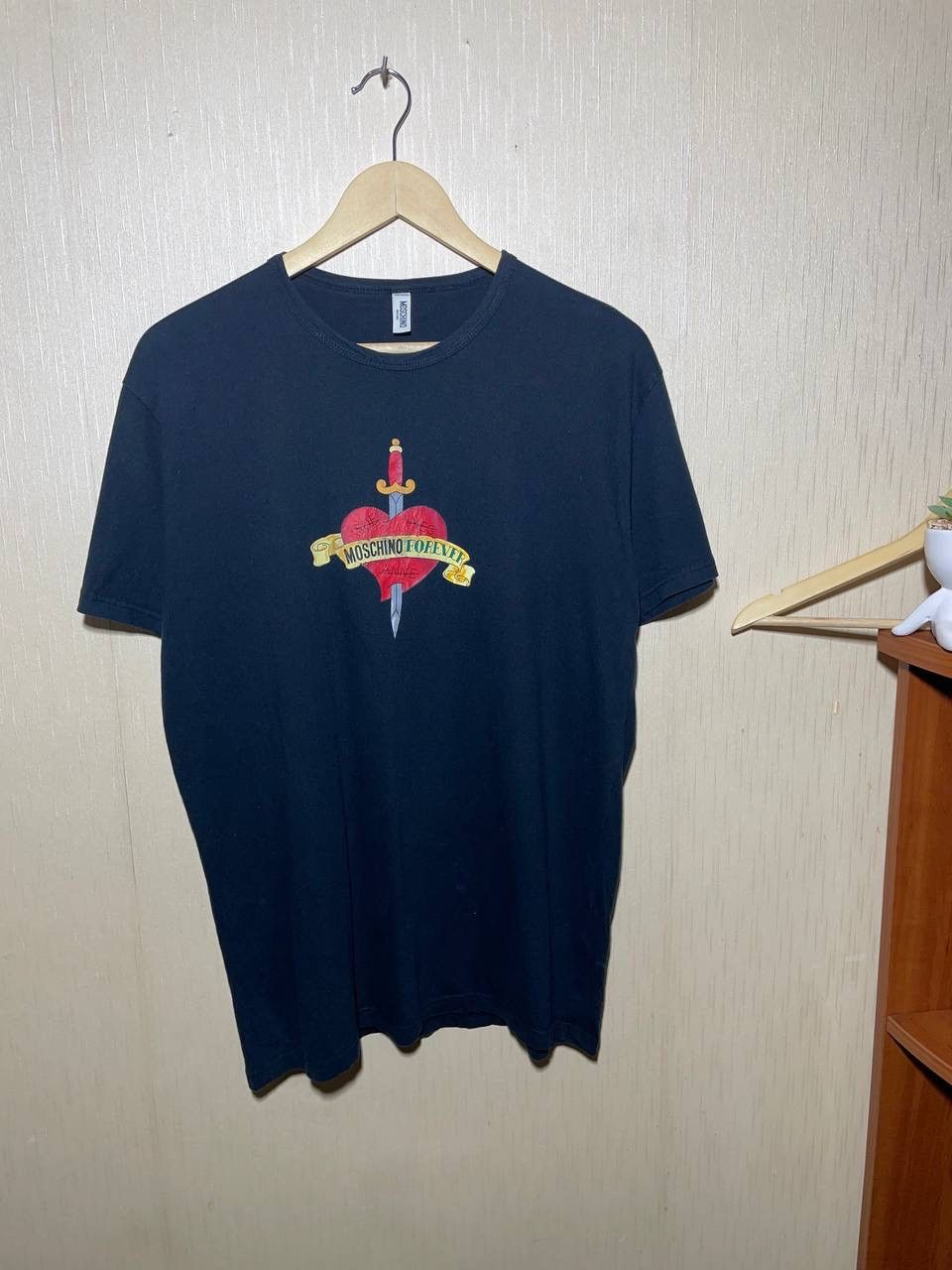 Moschino × Vintage Moschino Mare Vintage Heart Printed T Shirt Size US L / EU 52-54 / 3 - 1 Thumbnail