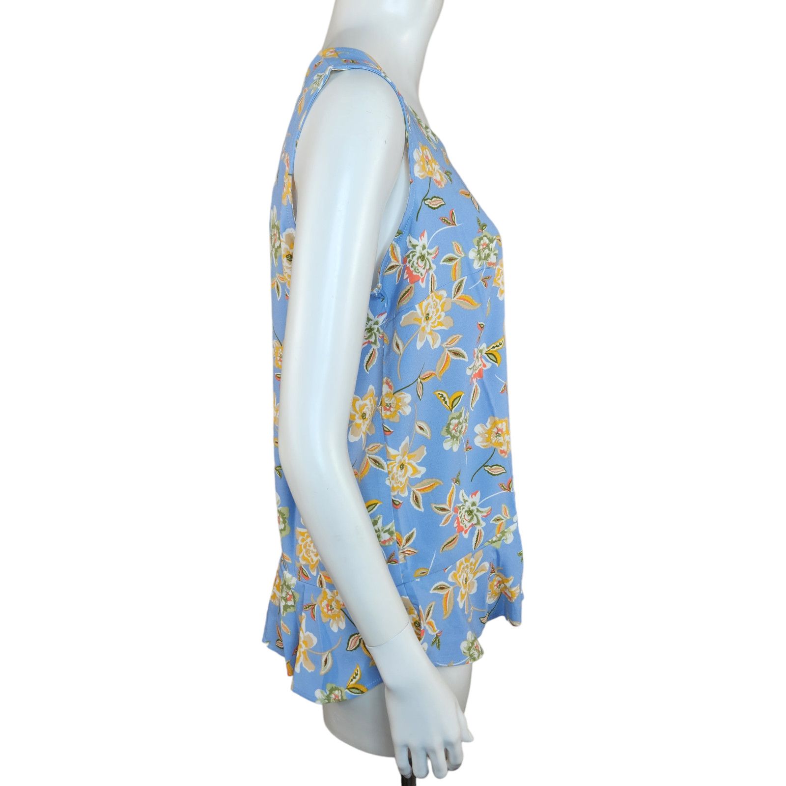 Denim & Co. Denim & Co Sleeveless Tank Top Blue Floral X-Small NWOT Size XS / US 0-2 / IT 36-38 - 9 Thumbnail