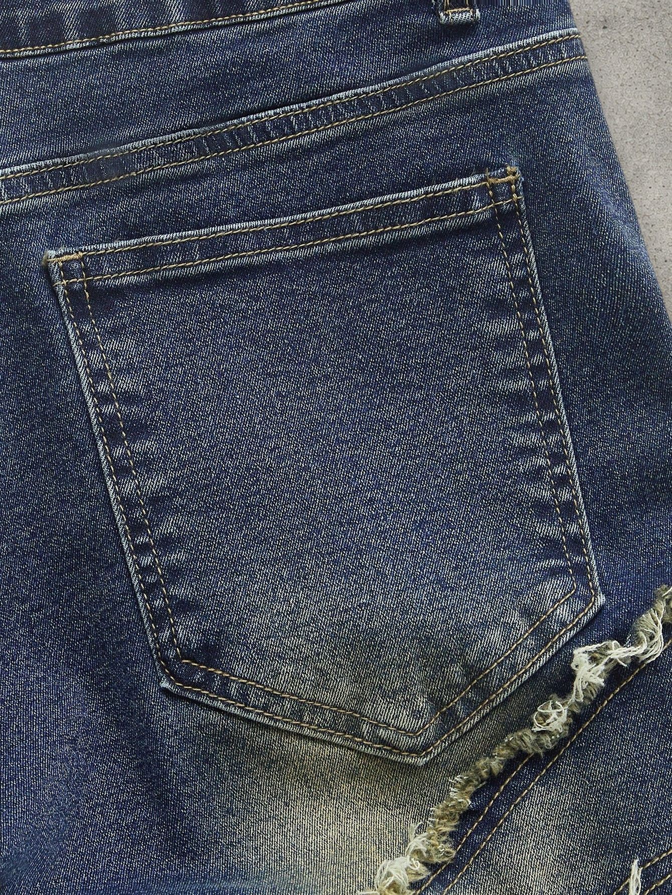 Japanese Brand Washed distressed jeans slim Size US 32 / EU 48 - 4 Thumbnail