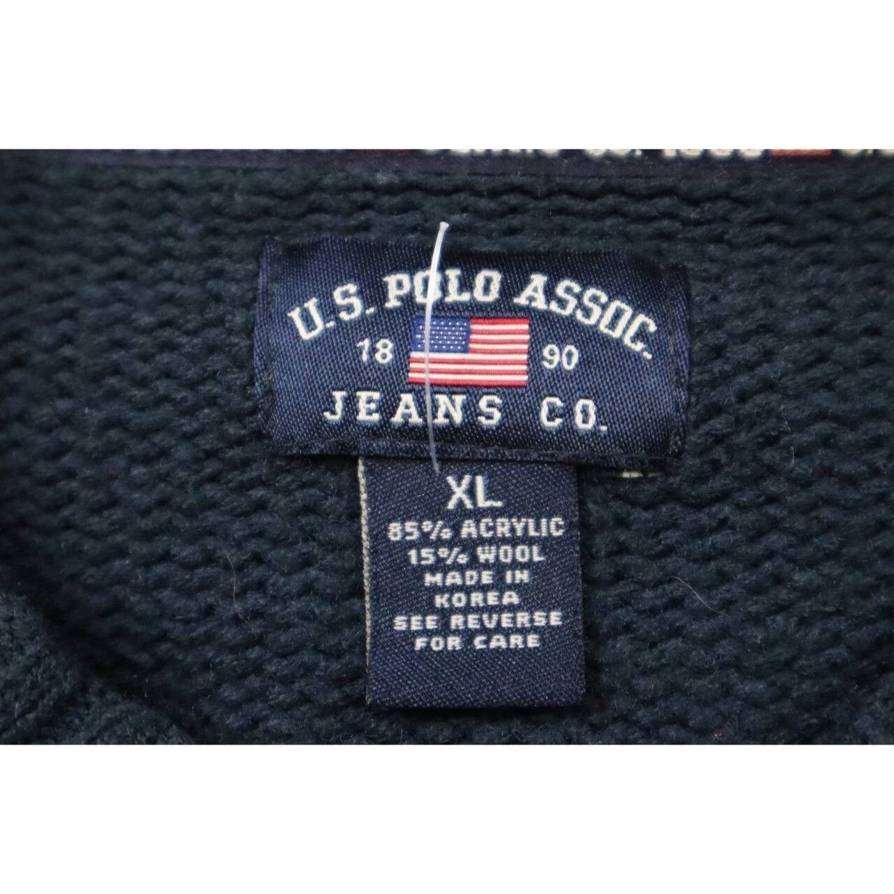 Polo Ralph Lauren U.S. Polo Association Sweater Navy Blue Acrylic Knit Round Size US XL / EU 56 / 4 - 5 Thumbnail