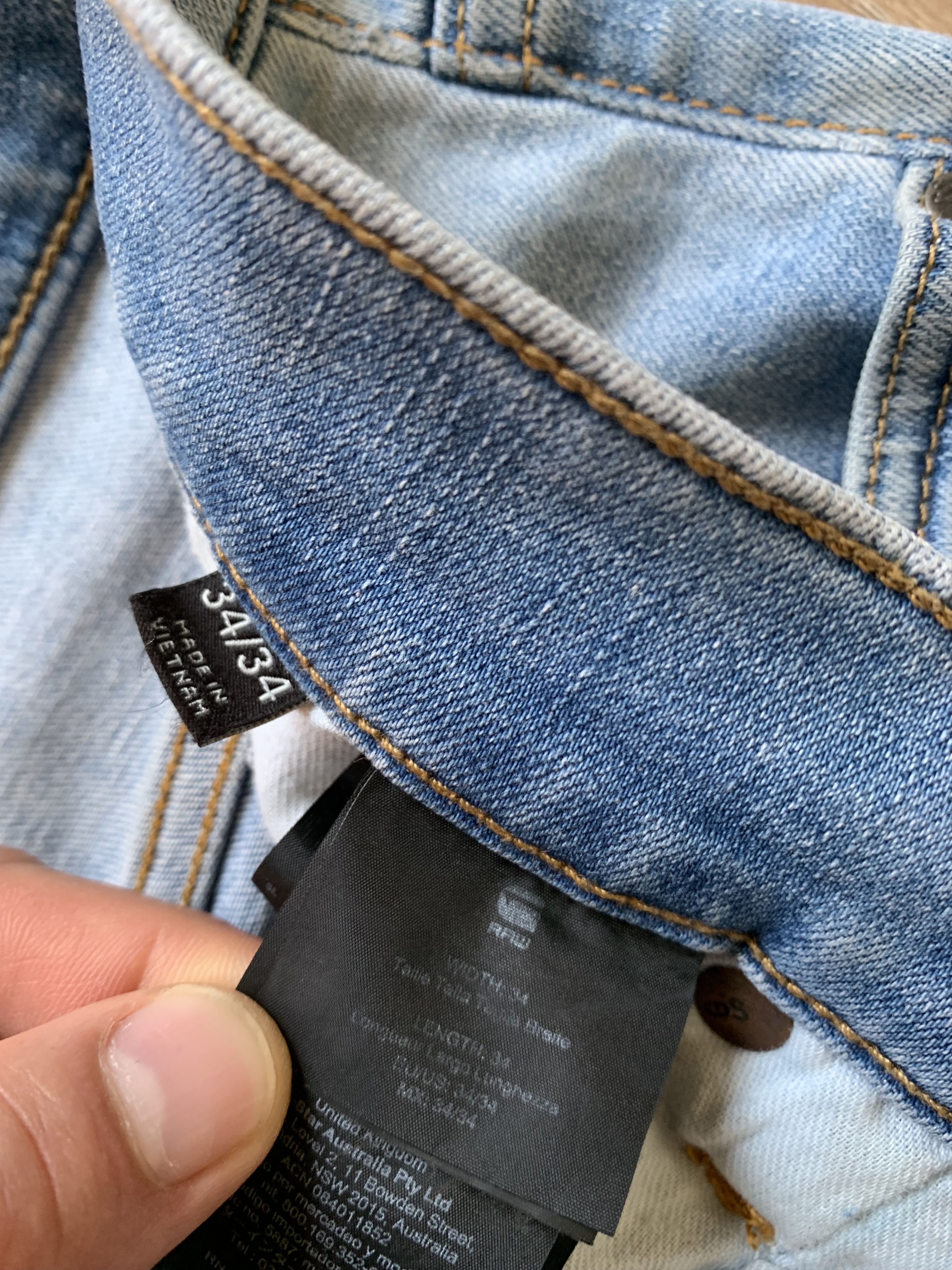 G-Star × Vintage G Star Raw 3301 Slim Denim Jeans Size US 34 / EU 50 - 10 Thumbnail
