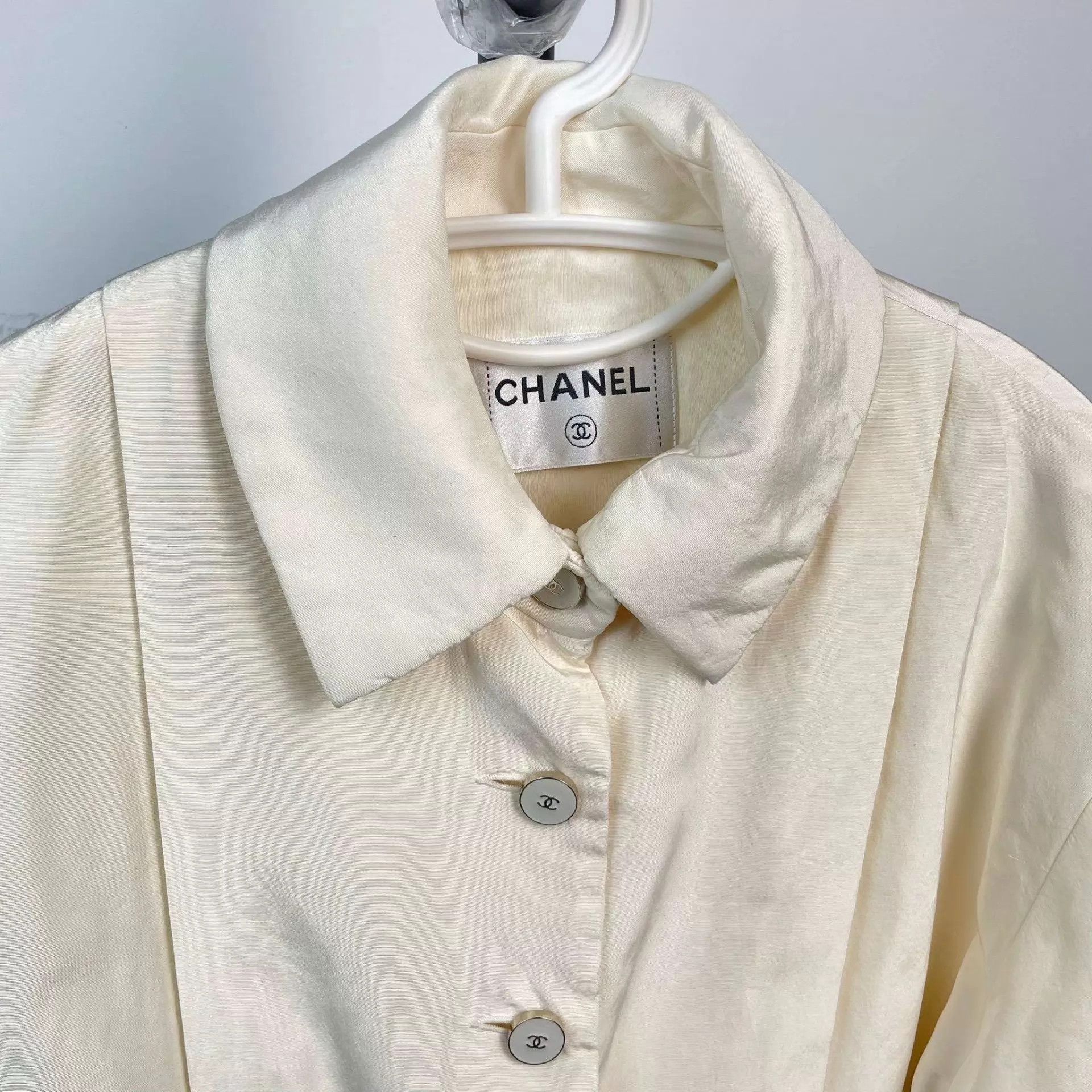 Chanel Chanel 24B Bow Silk Ivory Short Cotton Jacket 36 Size XS / US 0-2 / IT 36-38 - 8 Thumbnail