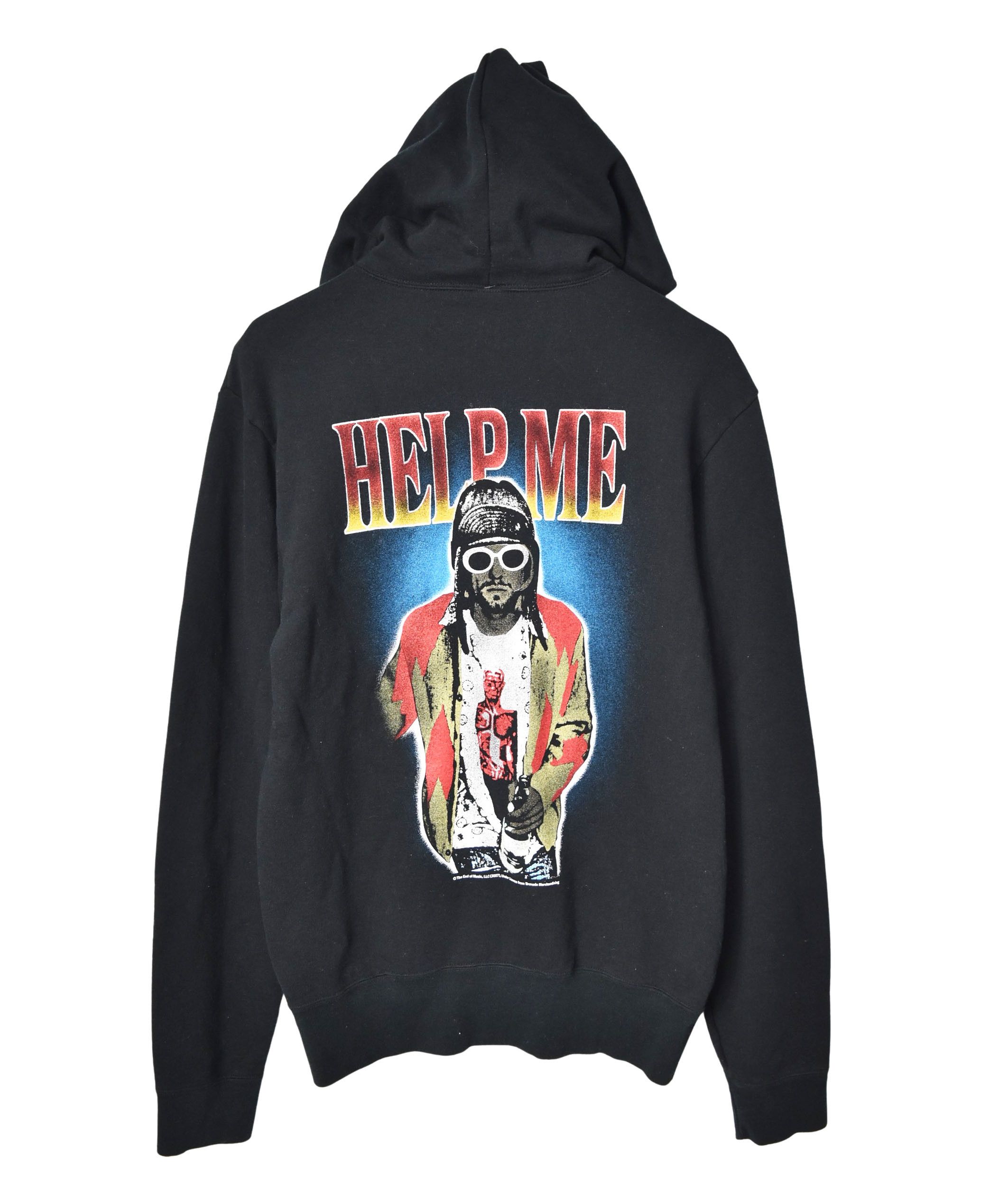 image of Hysteric Glamour Kurt Cobain Graphic Hooded 26781 - 710 88 in Black, Men's (Size Medium)