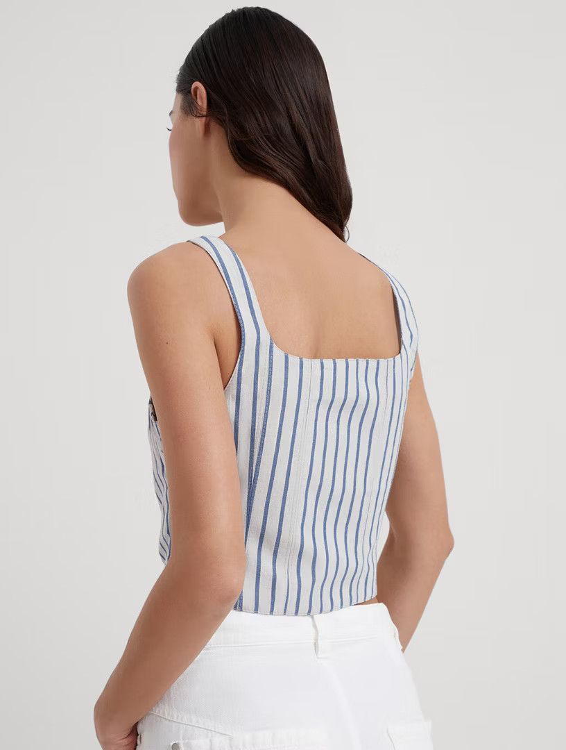 Brunello Cucinelli o1la1rc1a0425 Blouse in White/Blue Size XL / US 12-14 / IT 48-50 - 3 Thumbnail