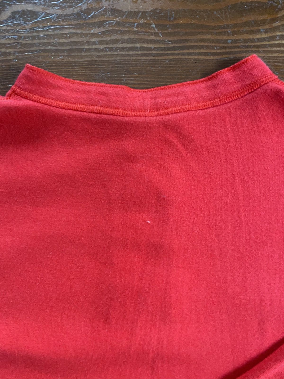 Vintage Vintage 80s Haverford College Red Long Sleeve Henley Thermal Size US M / EU 48-50 / 2 - 12 Thumbnail