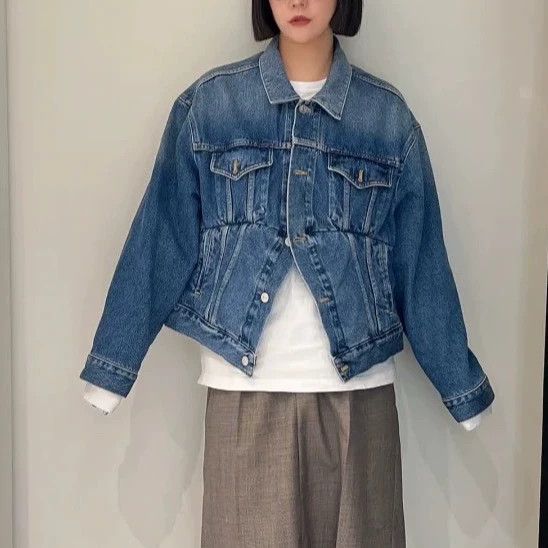 Balenciaga Balenciaga size 36 Blue pleated denim jacket Size US XS / EU 42 / 0 - 1 Thumbnail