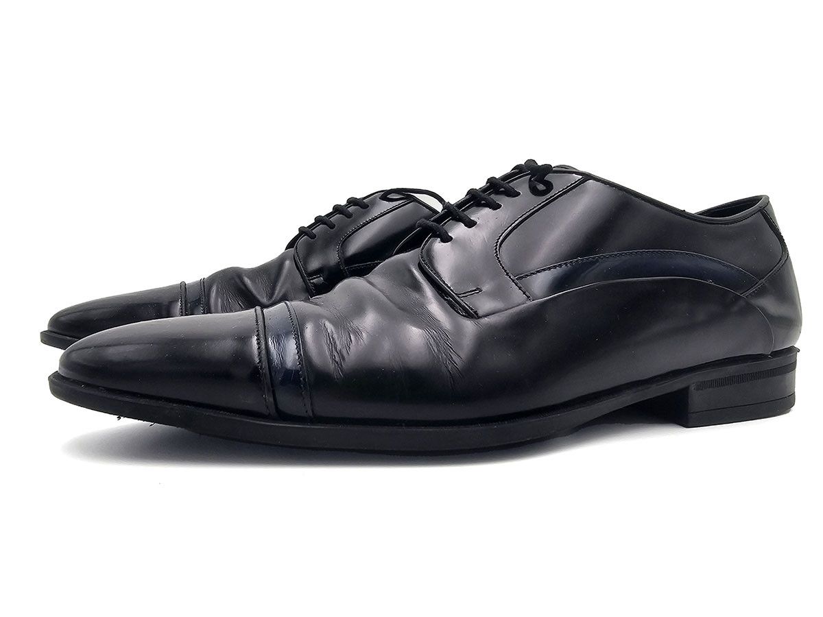 Dolce & Gabbana Dolce & Gabbana Black Leather Derby Mens Shoes US 10 EU 43 Size US 10 / EU 43 - 3 Thumbnail