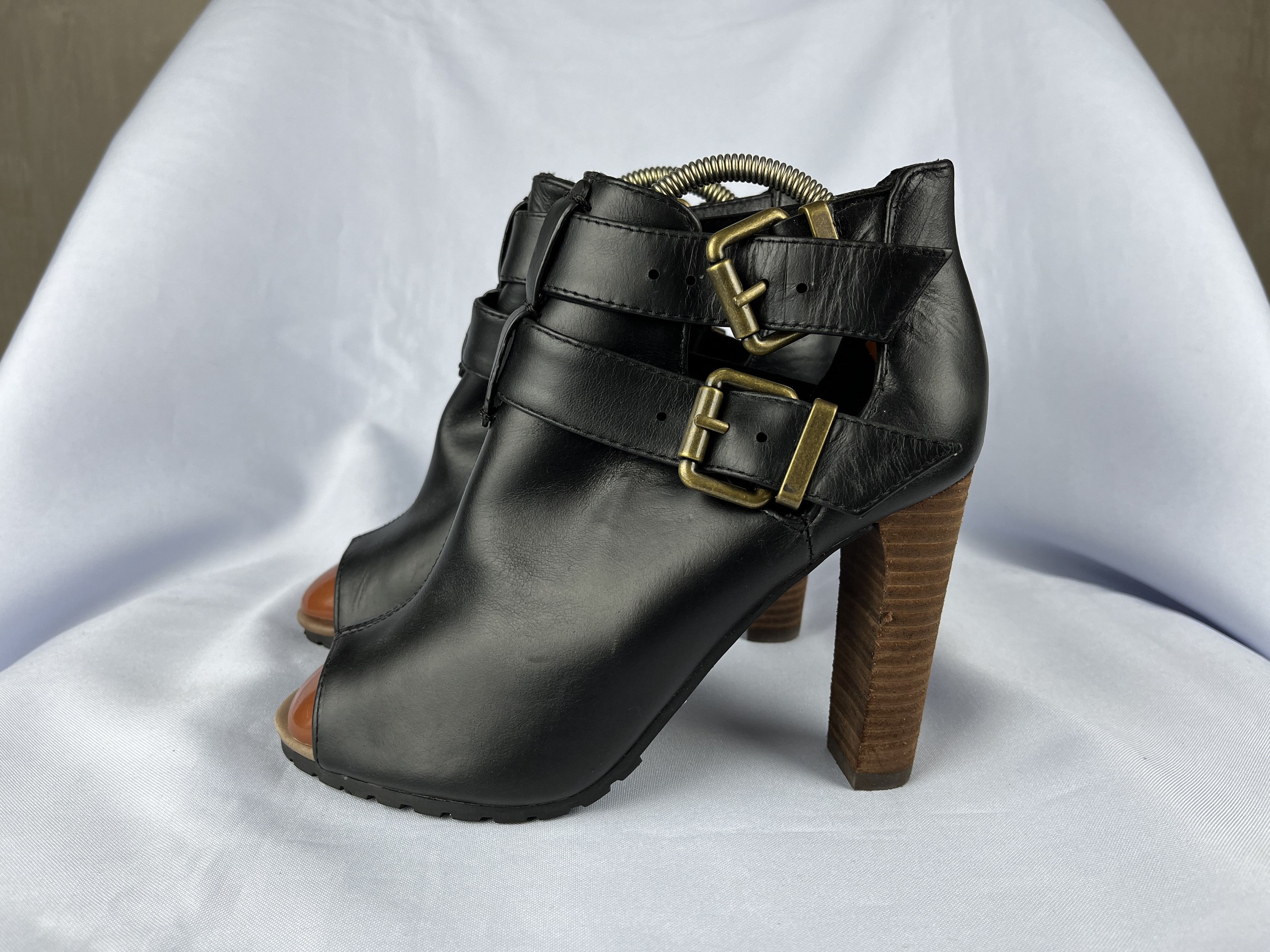 Diesel Leather Belts Peep Toes Heels