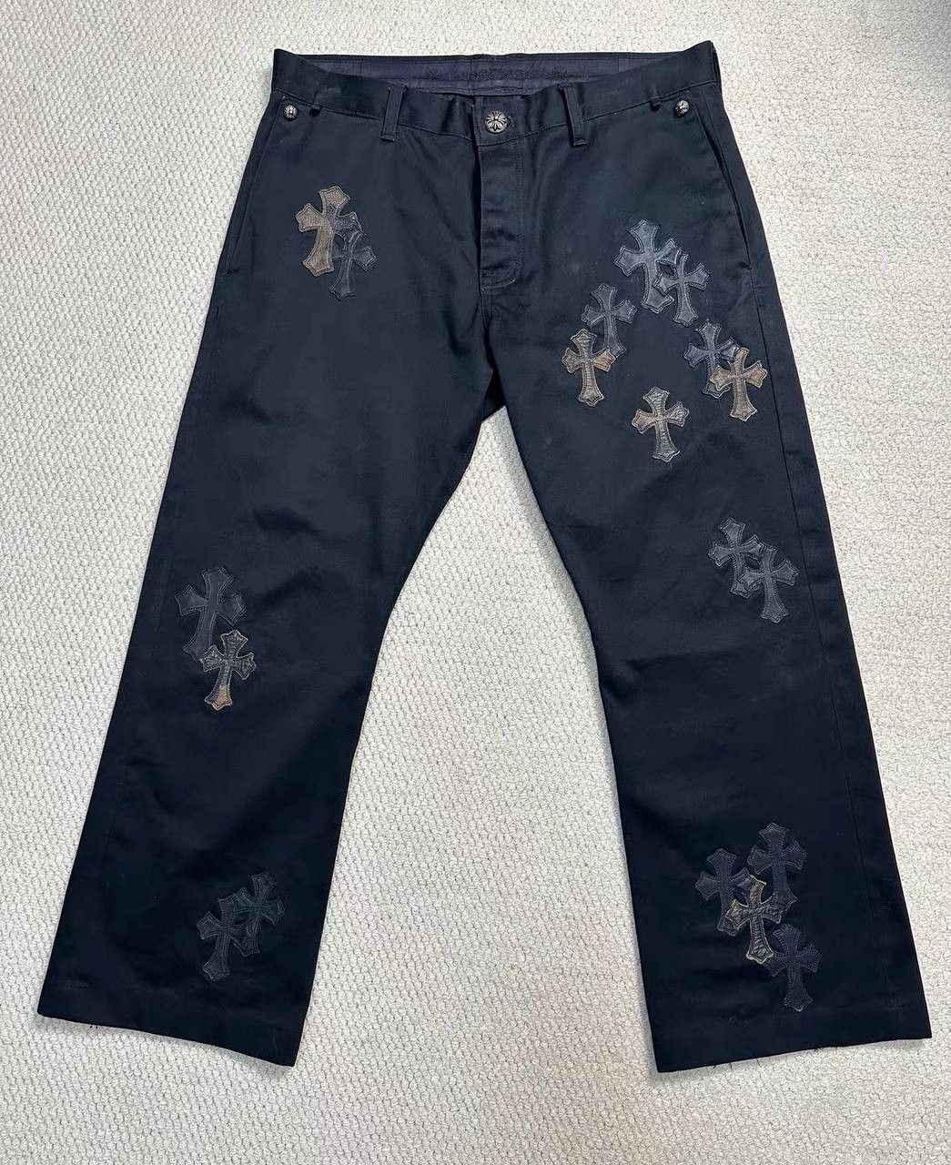 Chrome Hearts black camouflage chinos with a crisscross pattern Size US 38 / EU 54 - 1 Thumbnail