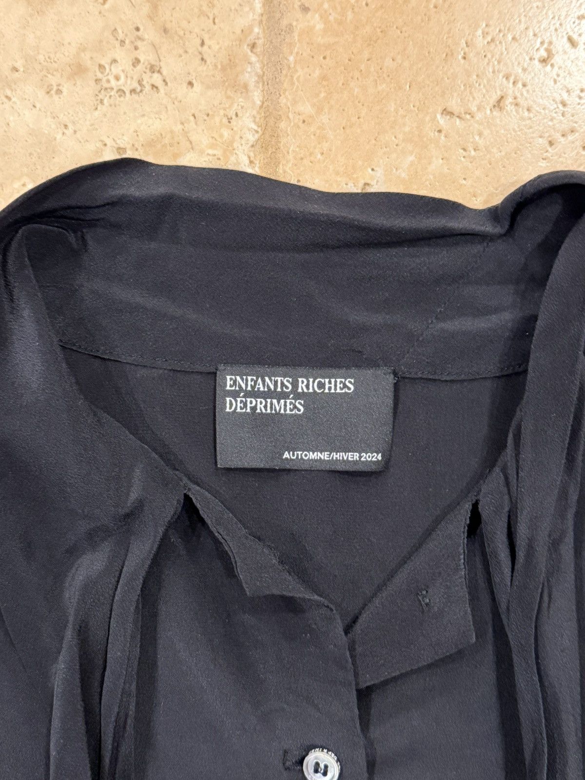 Enfants Riches Deprimes Enfants Riches Deprimes FW24 Black Pussy Bow Shirt Size US XL / EU 56 / 4 - 8 Thumbnail