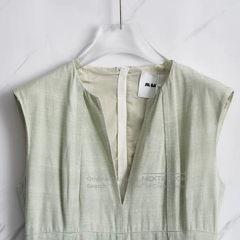 Jil Sander Jil Sander size 34 V-neck sleeveless waist dress Size XS / US 0-2 / IT 36-38 - 5 Thumbnail