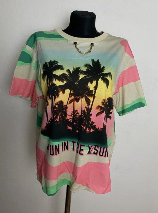 Louis Vuitton Rare Women’s Louis Vuitton Epi Print Palm Tree Shirt Size M Size M / US 6-8 / IT 42-44 - 1 Thumbnail
