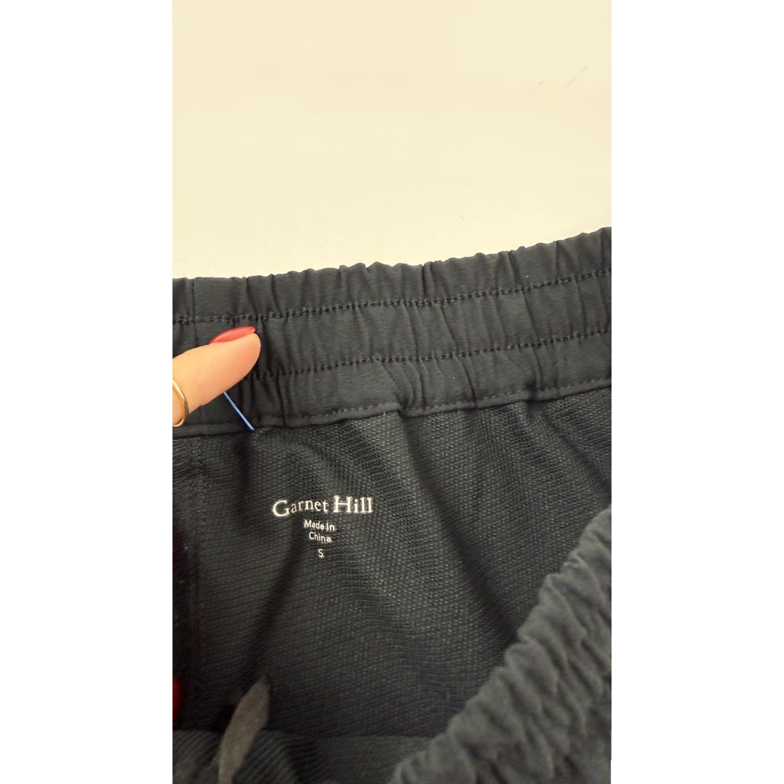 Vintage Garnet Hill Pants Womens Small Black Side Stripe Elastic Waist Pull On Casual Pants Size 28" / US 6 / IT 42 - 4 Thumbnail